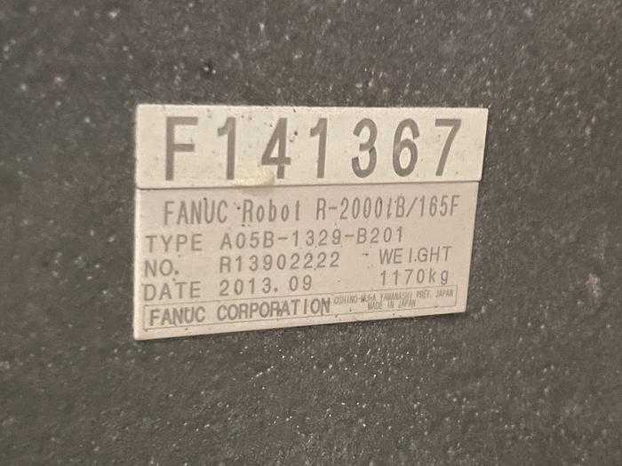 2013 FANUC R-2000IB/165F ARTICULATED ROBOT, 165KG PAYLOAD, 2655MM REACH, R-30IB CONTROLLER - ARTICULATED ROBOTS