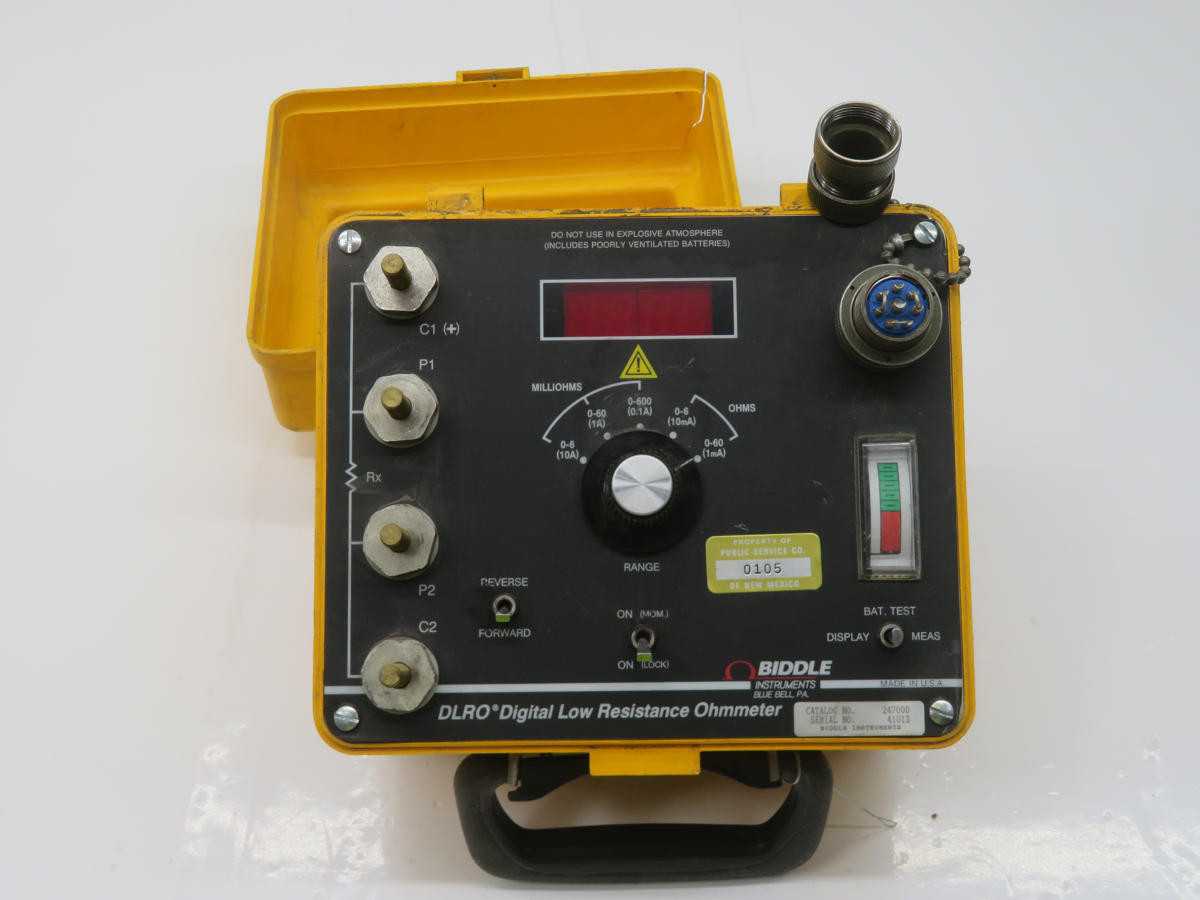 BIDDLE 247000 DIGITAL LOW RESISTANCE OHMMETER, 0-60 Ω RANGE, 10A TEST CURRENT - INSTRUMENTATION
