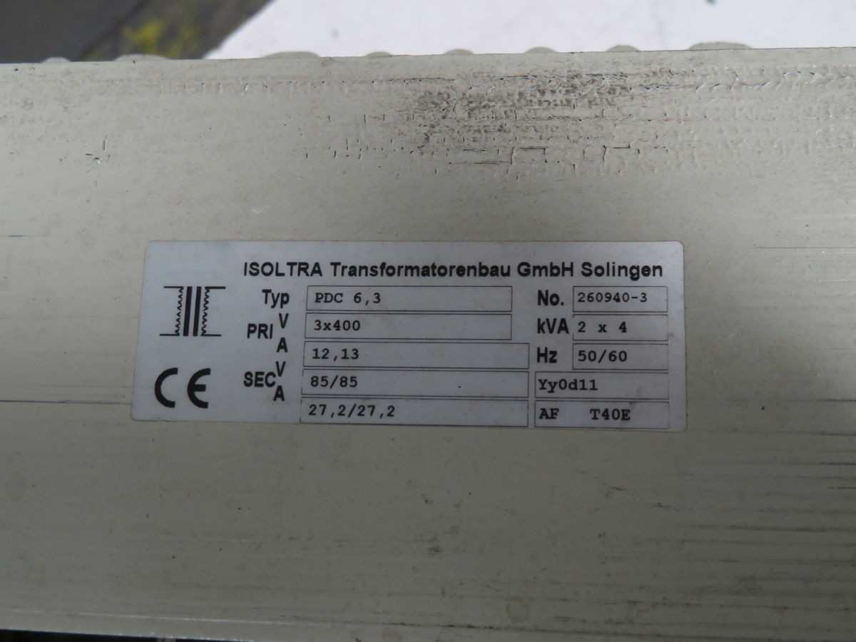ISOLTRA PDC 6.3 260940-3 TRANSFORMER T265307 - POWER TRANSFORMERS