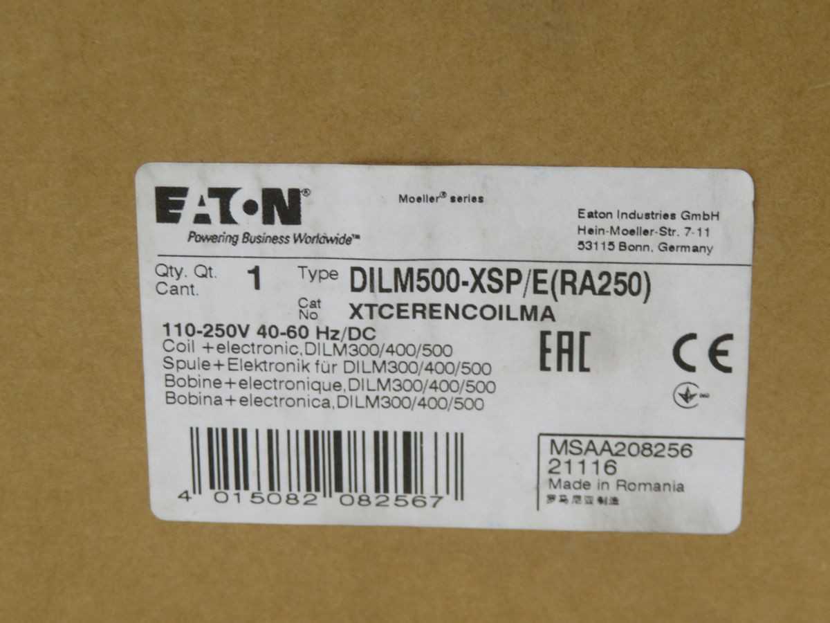 Eaton DILM500-XSP/E(RA250) Contactor Coil T258771 - Reliable Performance - CONTACTORS