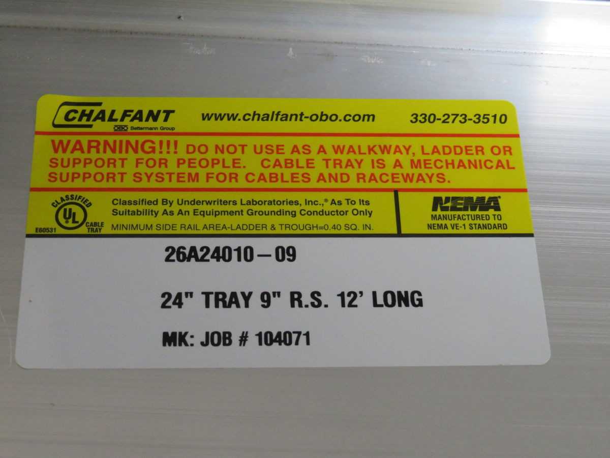 CHALFANT 26A24010-09 MEDIUM DUTY LADDER TRAY T256469 - LADDERS