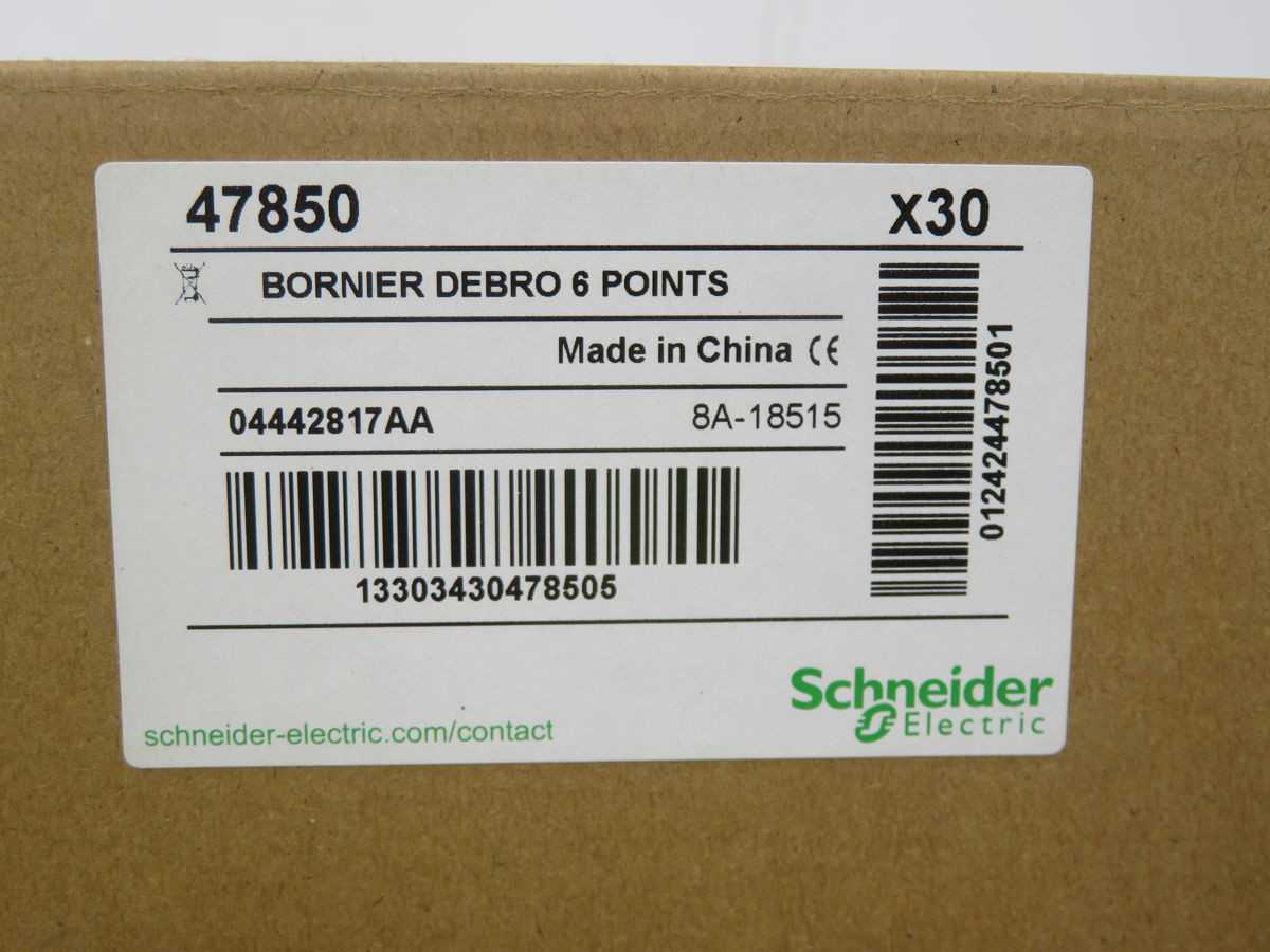 LOT OF 30 SCHNEIDER 47850 AUXILIARY TERMINAL BLOCK - TERMINAL BLOCKS