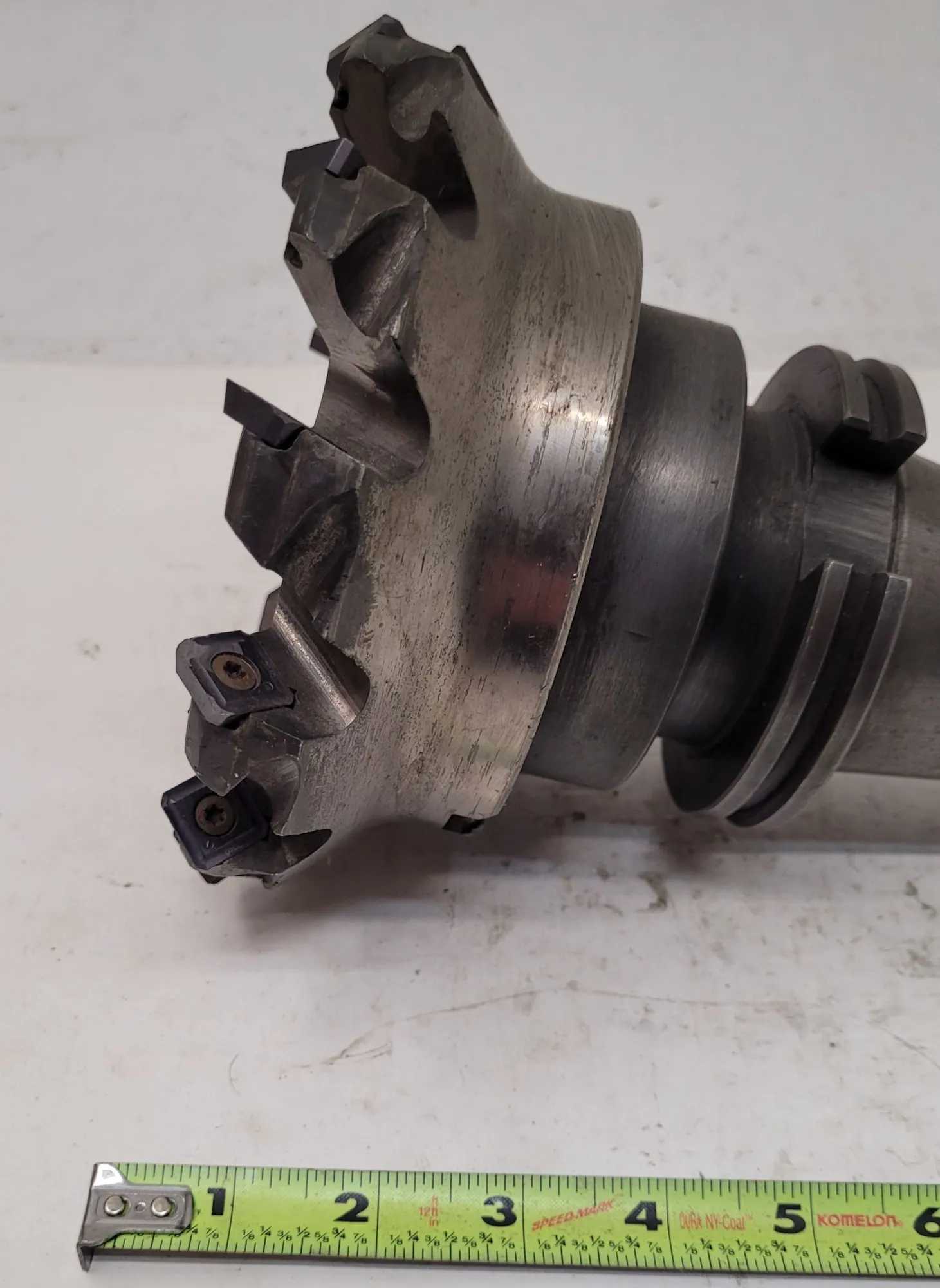 INGERSOLL 5N6J-60R00 FACE MILL W/ CAT 50 HOLDER, 6.000IN CUTTING DIA, 12 TEETH - MACHINING TOOLING & PARTS