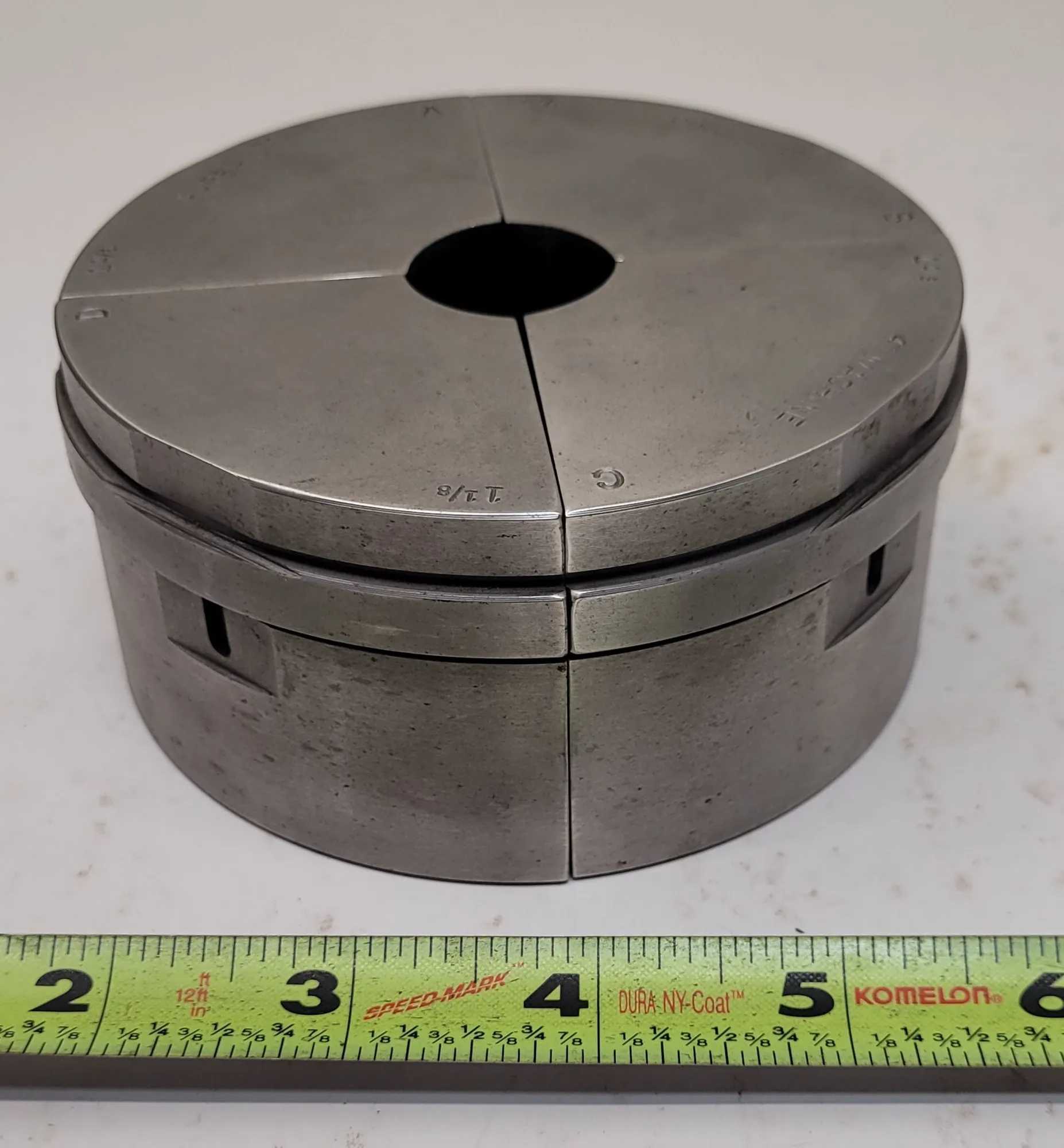 SUPERIOR CINCINNATI COLLET PAD, 1 1/8" S-STYLE EMERGENCY, 2” HEIGHT, NON-SERRATED - MACHINE TOOLING