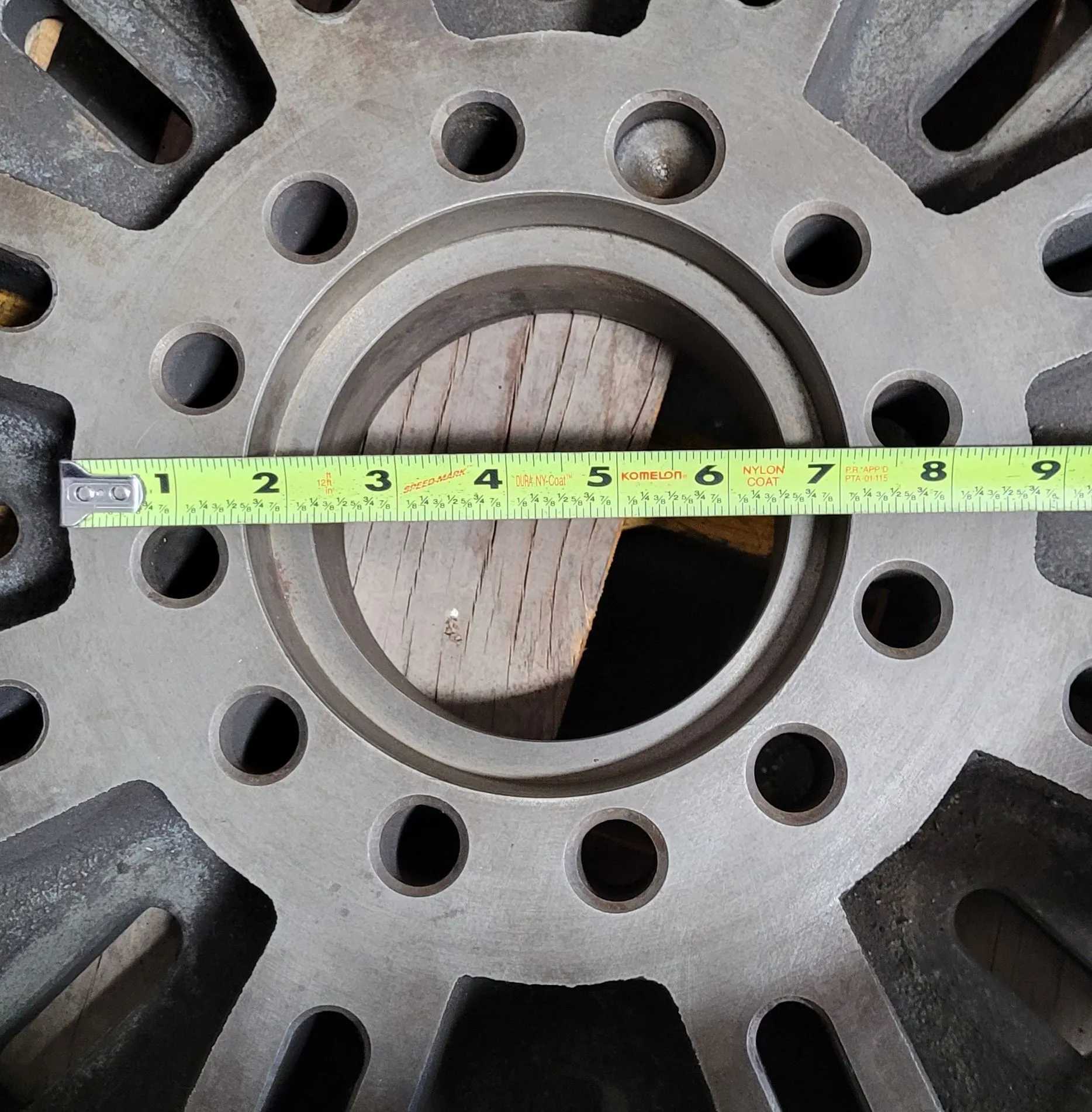 LATHE FACE PLATE, 19-3/4" DIAMETER, A2-8 MOUNT, 4-1/2" THROUGH HOLE, 3" THICKNESS - MACHINE TOOLING