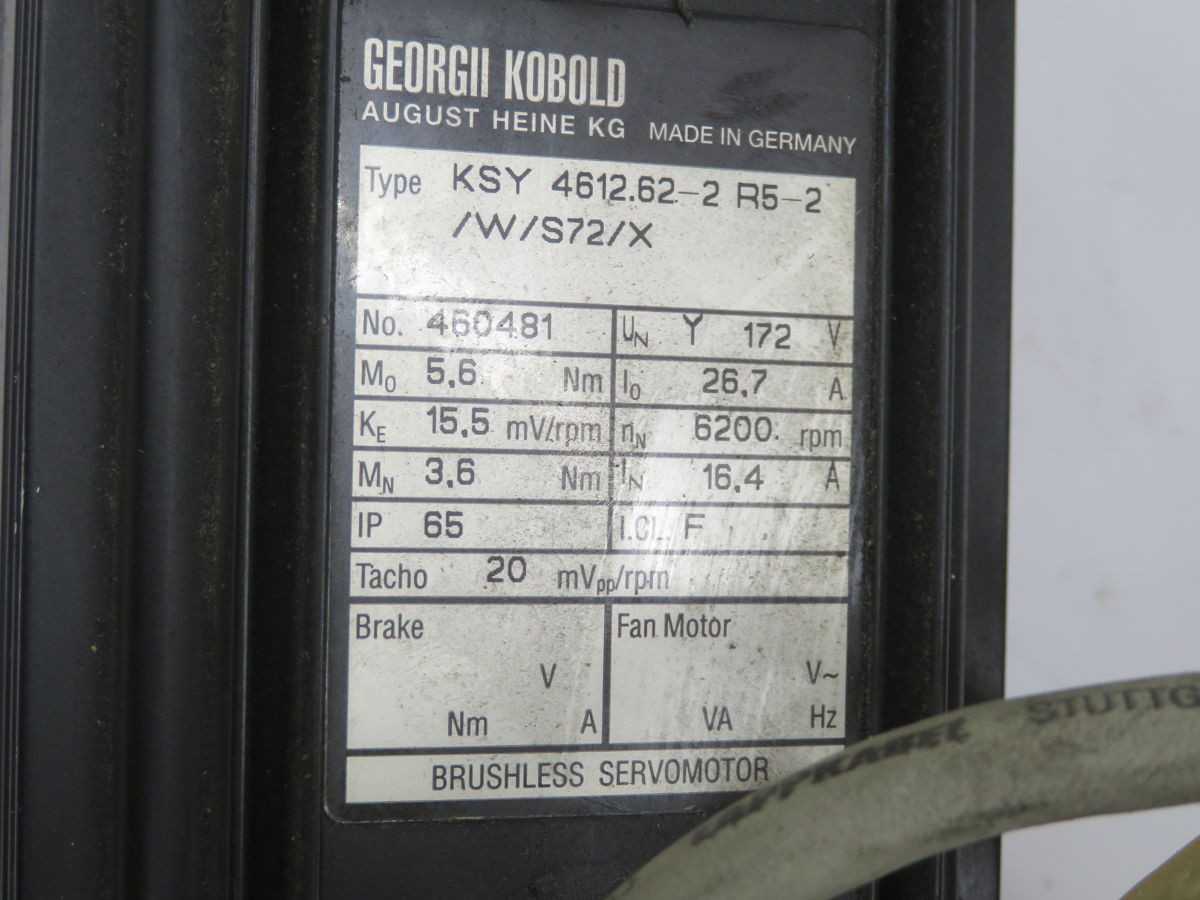 GEORGII KOBOLD 460481 KSY 4612.62-2 R5-2 BRUSHLESS SERVOMOTOR T265053 - SERVO