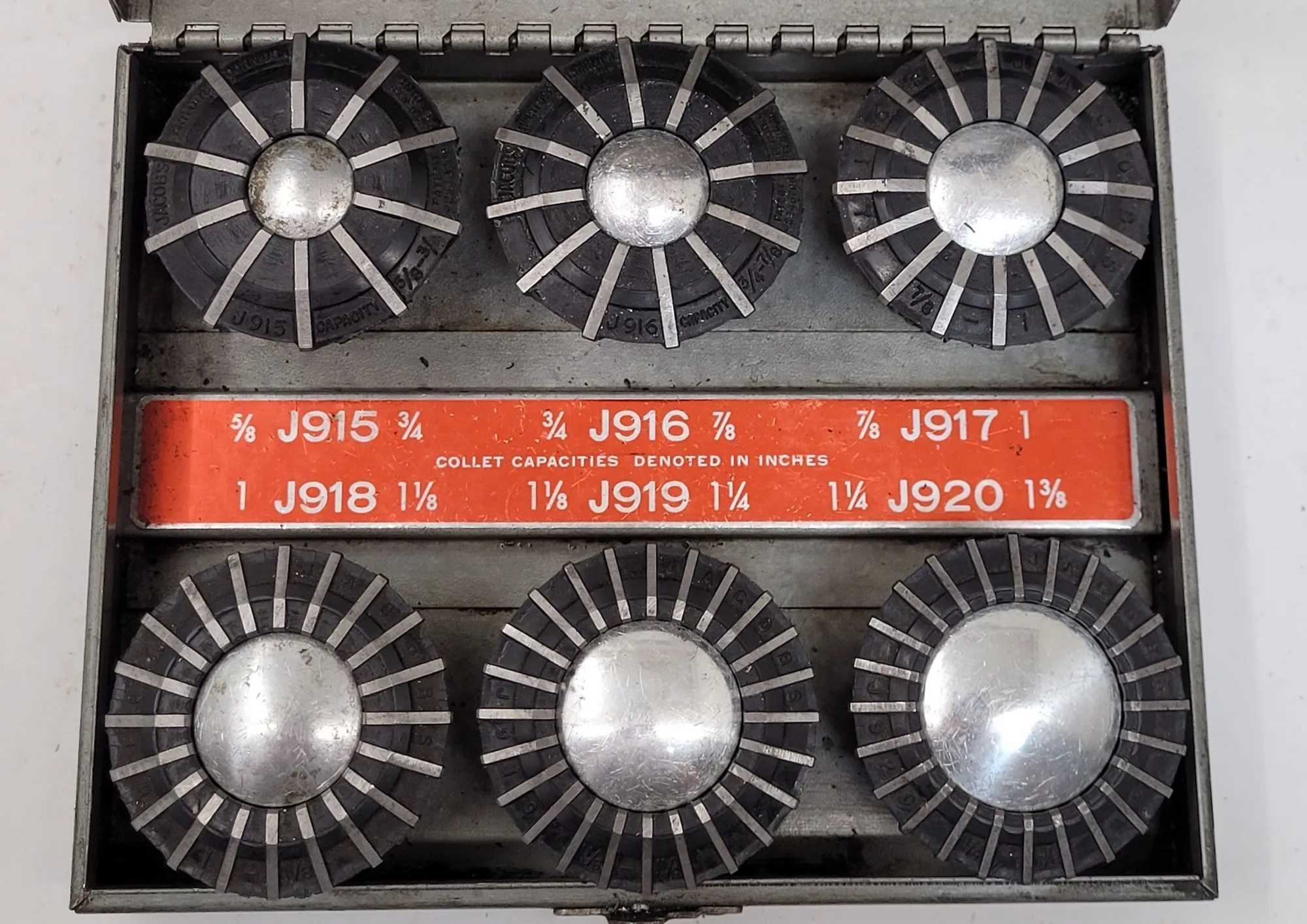 JACOBS RUBBER FLEX COLLETS SET - RANGE: 5/8IN - 1-3/8IN - MACHINE TOOLING