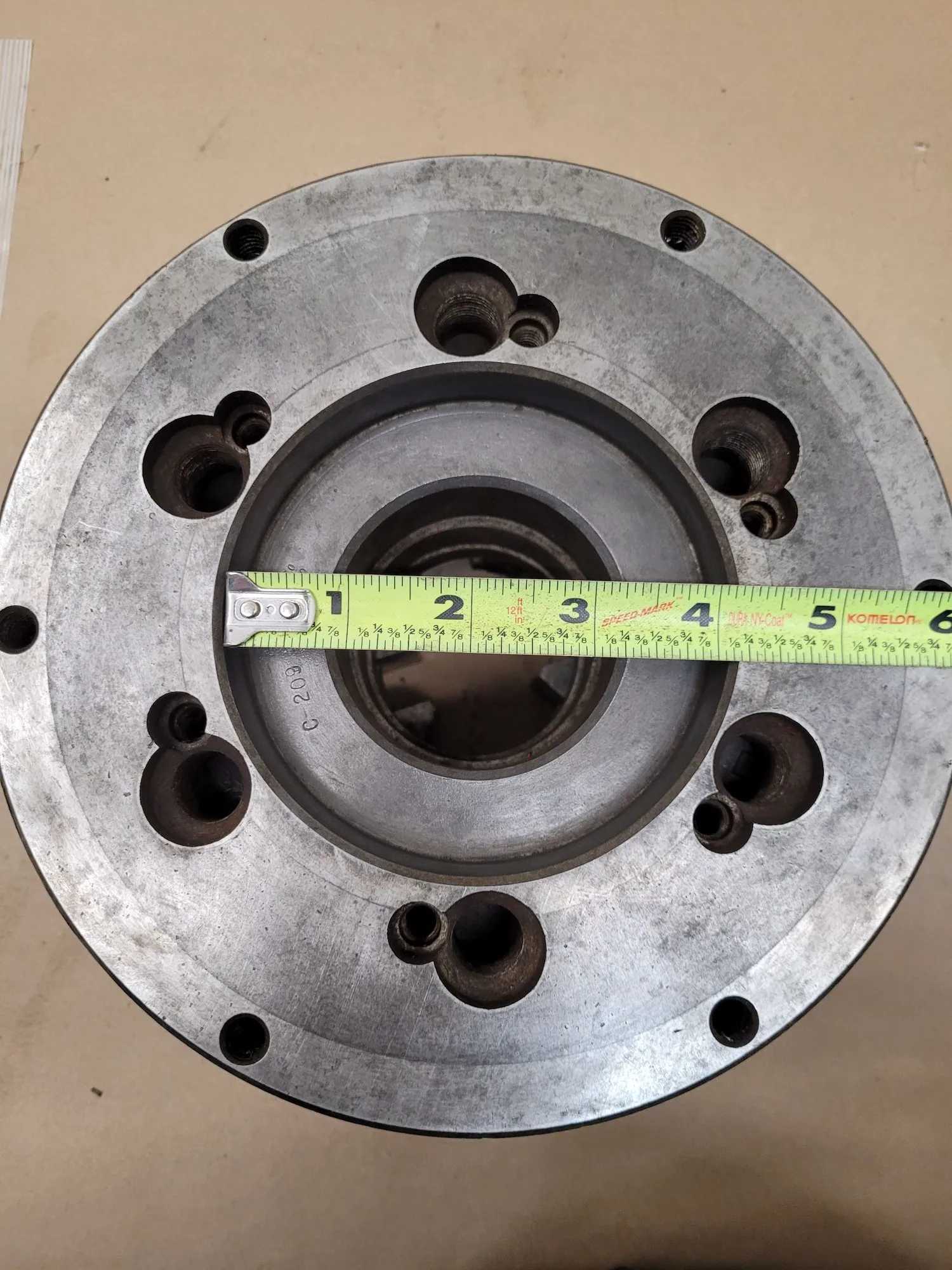 BUCK 4862 ADJUST-TRU – 6 JAW CHUCK – 8” OVERALL DIAMETER – D1-6 BACK MOUNT - MACHINE TOOLING