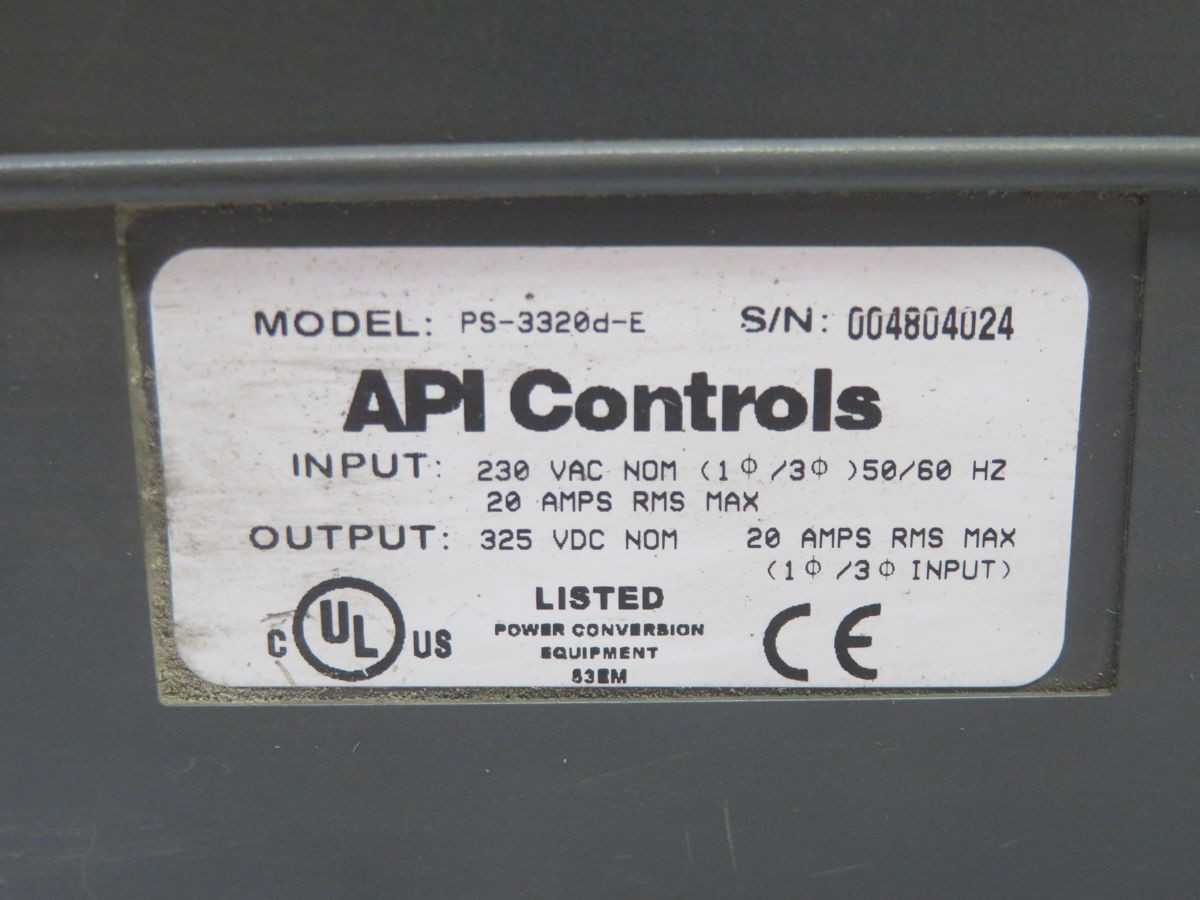 API CONTROLS PS-3320D-E DIGITAL SERVO DRIVE T263191 - SERVO DRIVES