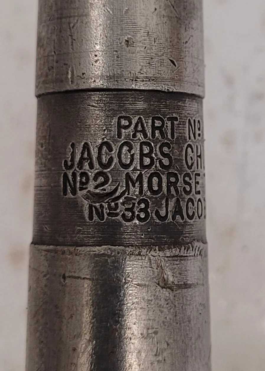 JACOBS 6A – 33 TAPER BALL BEARING CHUCK WITH 2MT JACOBS CHUCK ARBOR (0-1/2IN CAP) - MACHINING TOOLING & PARTS