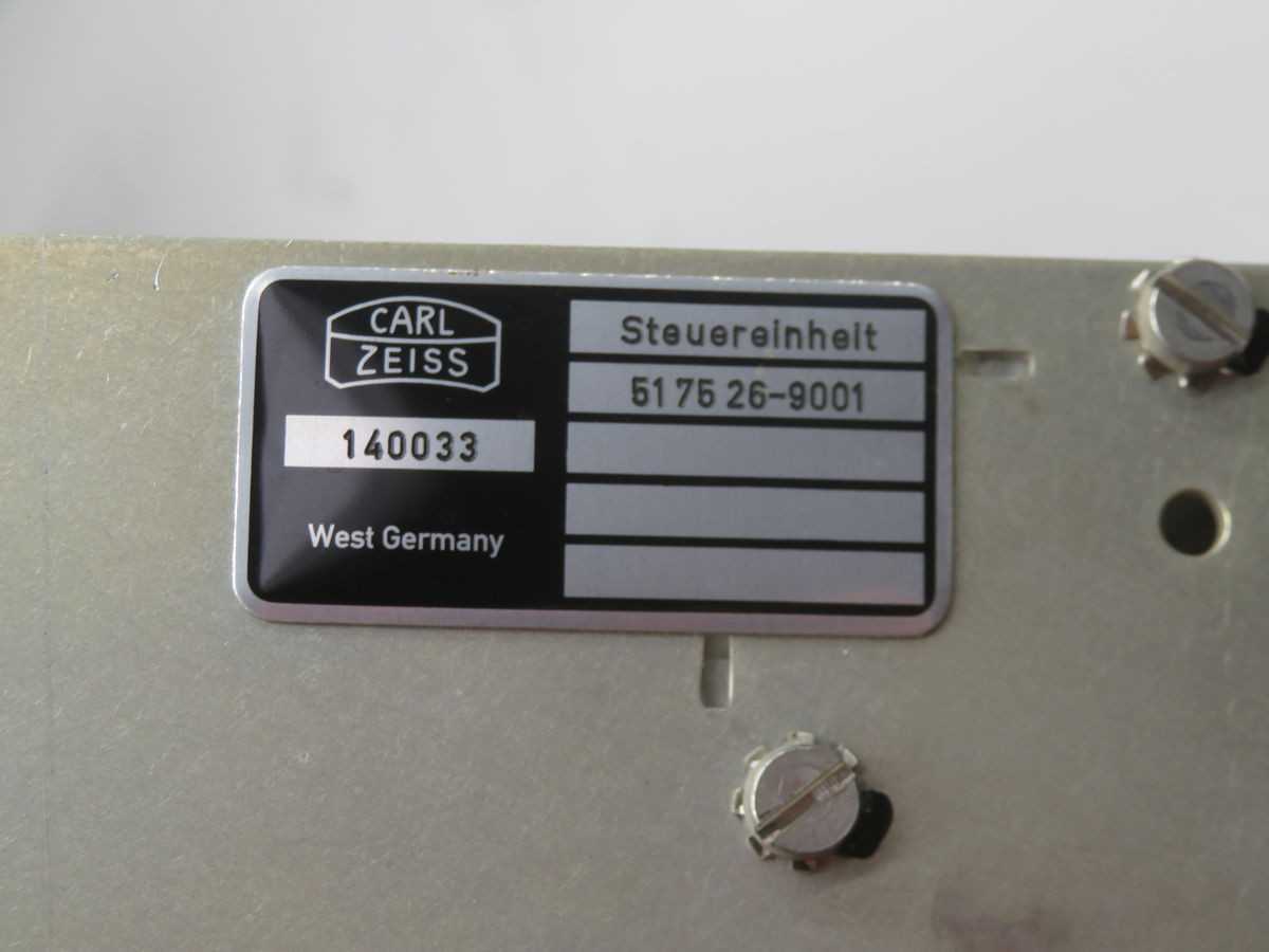 CARL ZEISS 5175 26-9001 140033 CONTROL UNIT T262607 - AUTOMATION & CONTROLS