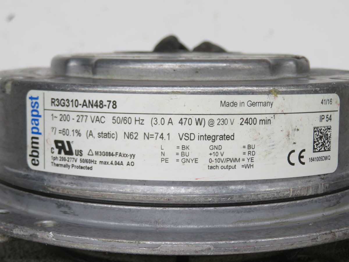 EBM PAPST R3G310-AN48-78 FAN T261381 - COOLING FAN