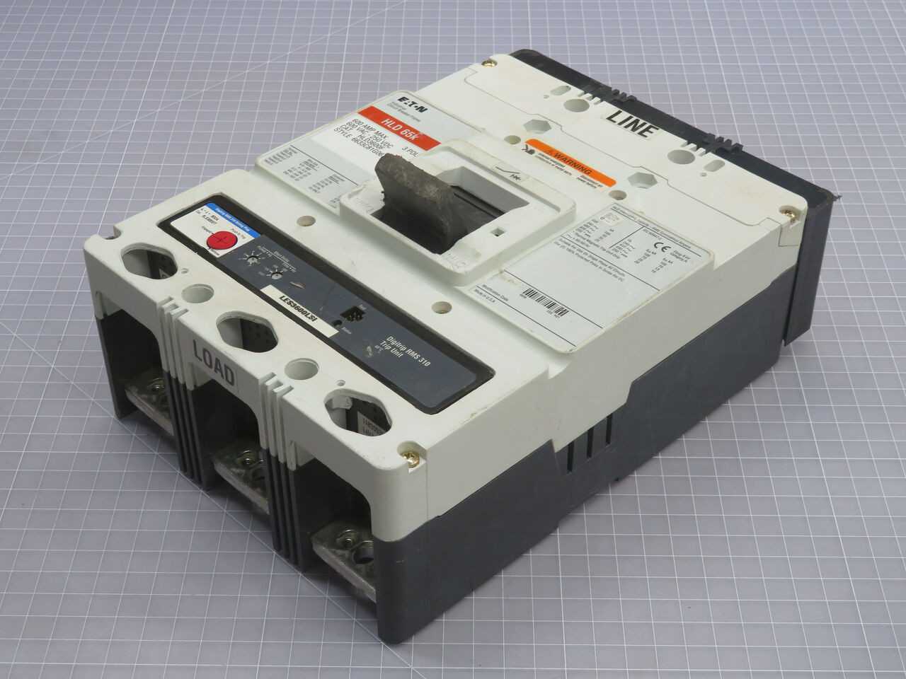 EATON HLD3600F, 3-Pole, 600A Frame, 600 VAC, 35KA Int. Rating @ 600 VAC, Fixed Therm-Mag Trip - CIRCUIT BREAKERS