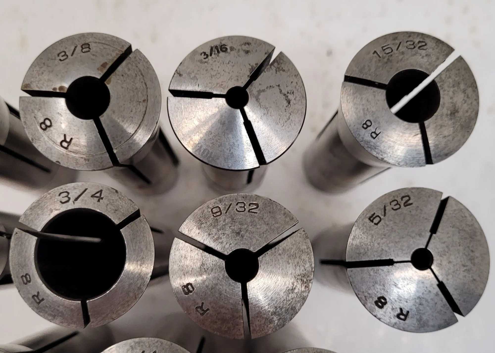 NEAL SKOKIE SET OF 11 R8 COLLETS - MACHINING TOOLING & PARTS