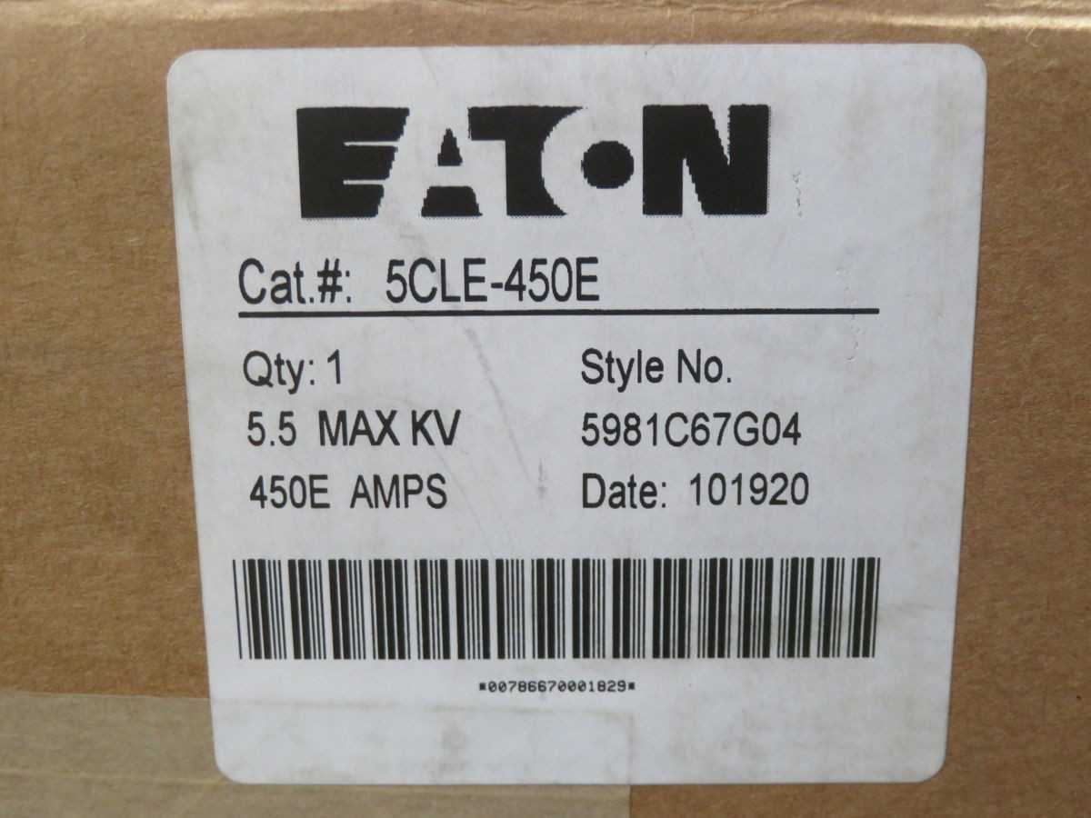 EATON 5CLE-450E FUSES, 5.5 KV VOLTAGE, 450E A CURRENT, 40 KA INTERRUPTING RATING, 50/60 HZ FREQUENCY - FUSES