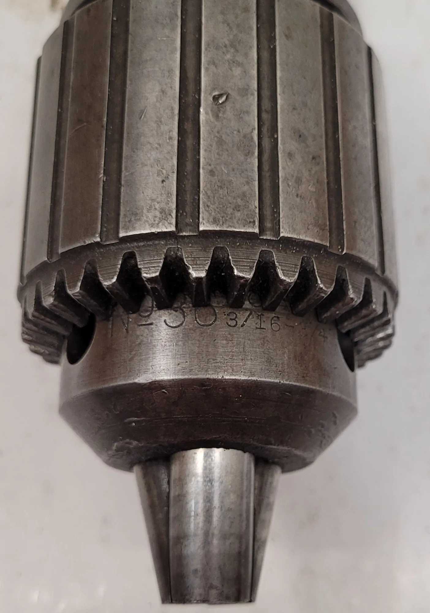 JACOBS NO 36 BALL BEARING CHUCK, 4MT ARBOR, CAP: 3/16-3/4IN, OAL: 9IN - MACHINING TOOLING & PARTS
