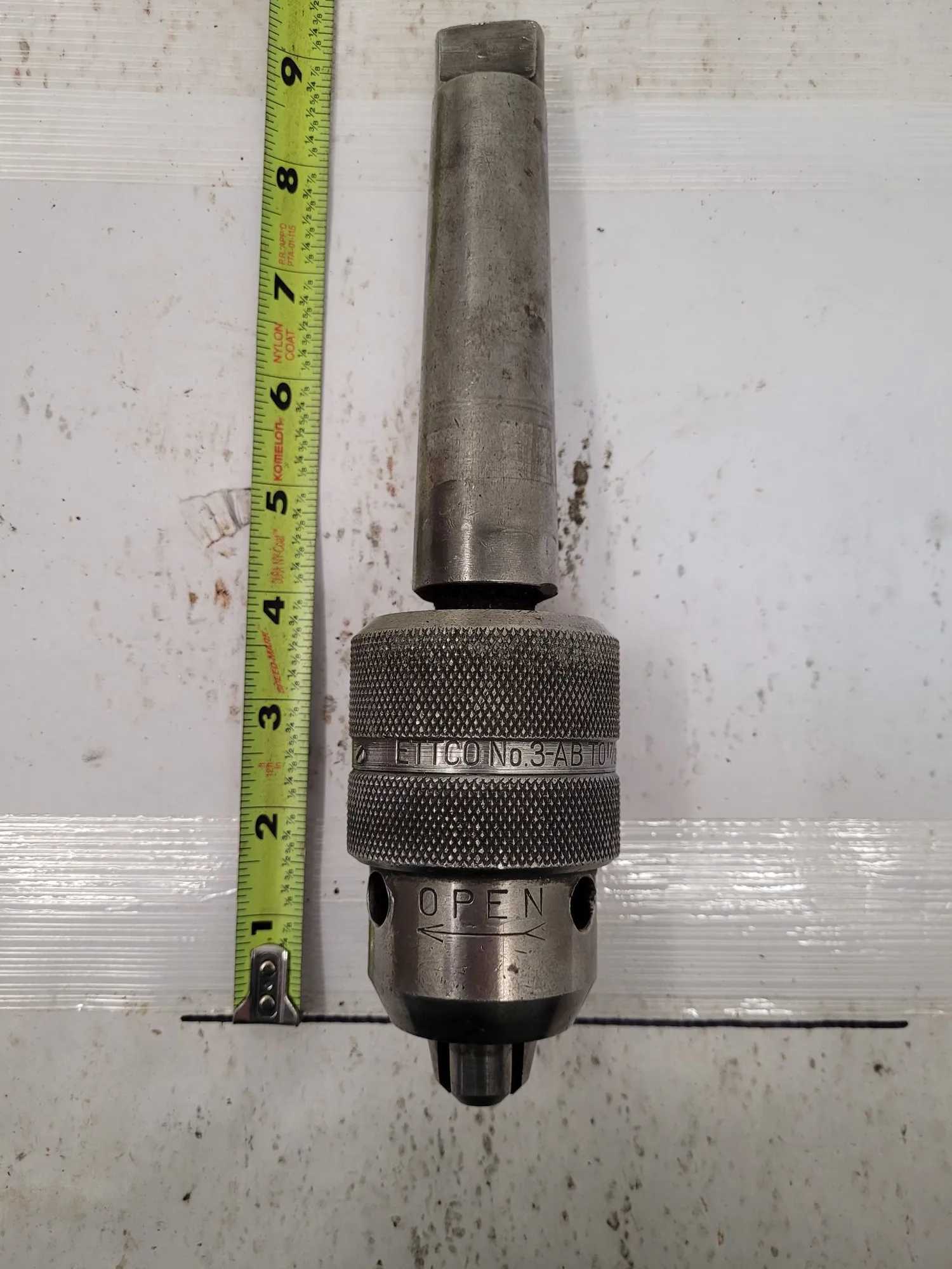 NIKKEN DT45-6 QUICK CHANGE TOOL HOLDER, 45 TAPER, 1/2" DRILL CHUCK (APPROX 8" OAL) - MACHINE TOOLING