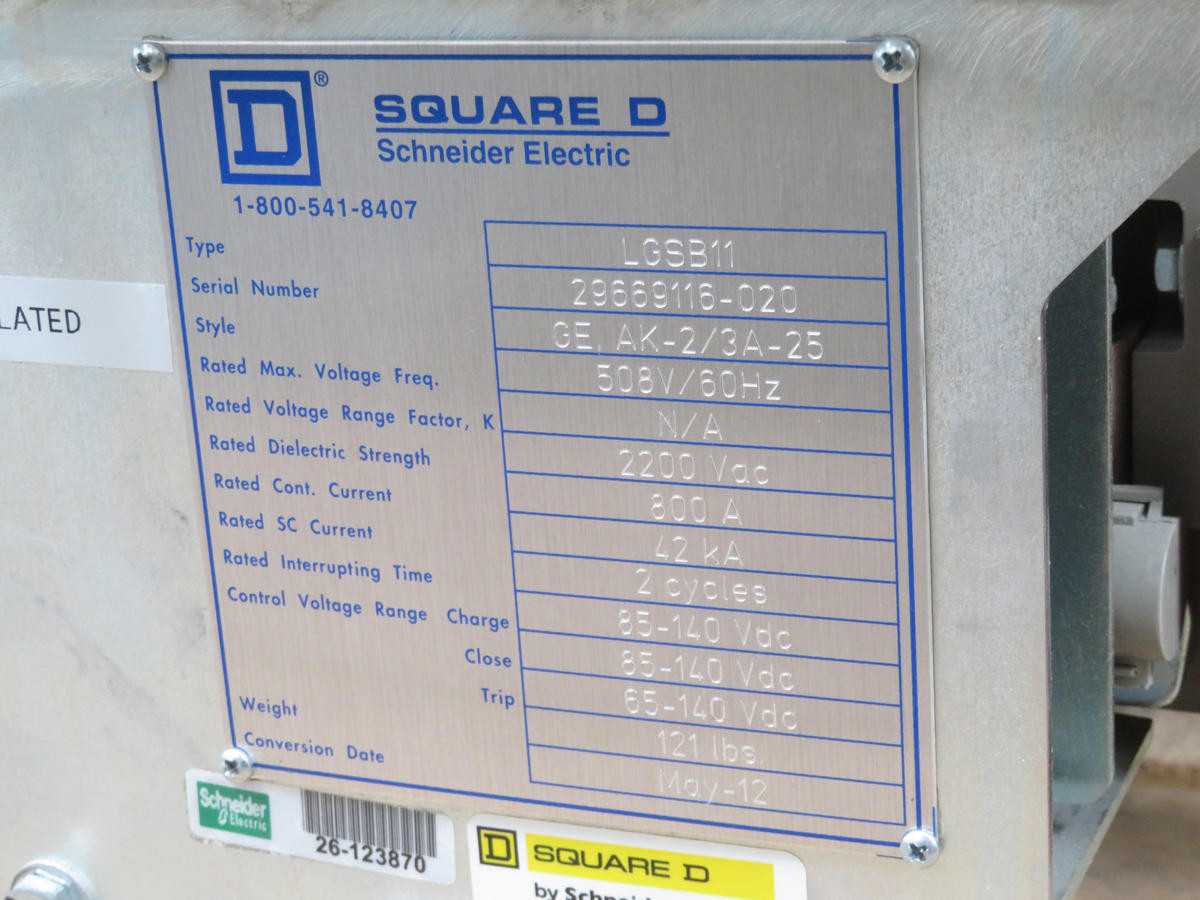 SQUARE D LGSB11 CIRCUIT BREAKER, MASTERPACT NT 08 N1, 508 VAC VOLTAGE, 800 AMP CURRENT - CIRCUIT BREAKERS