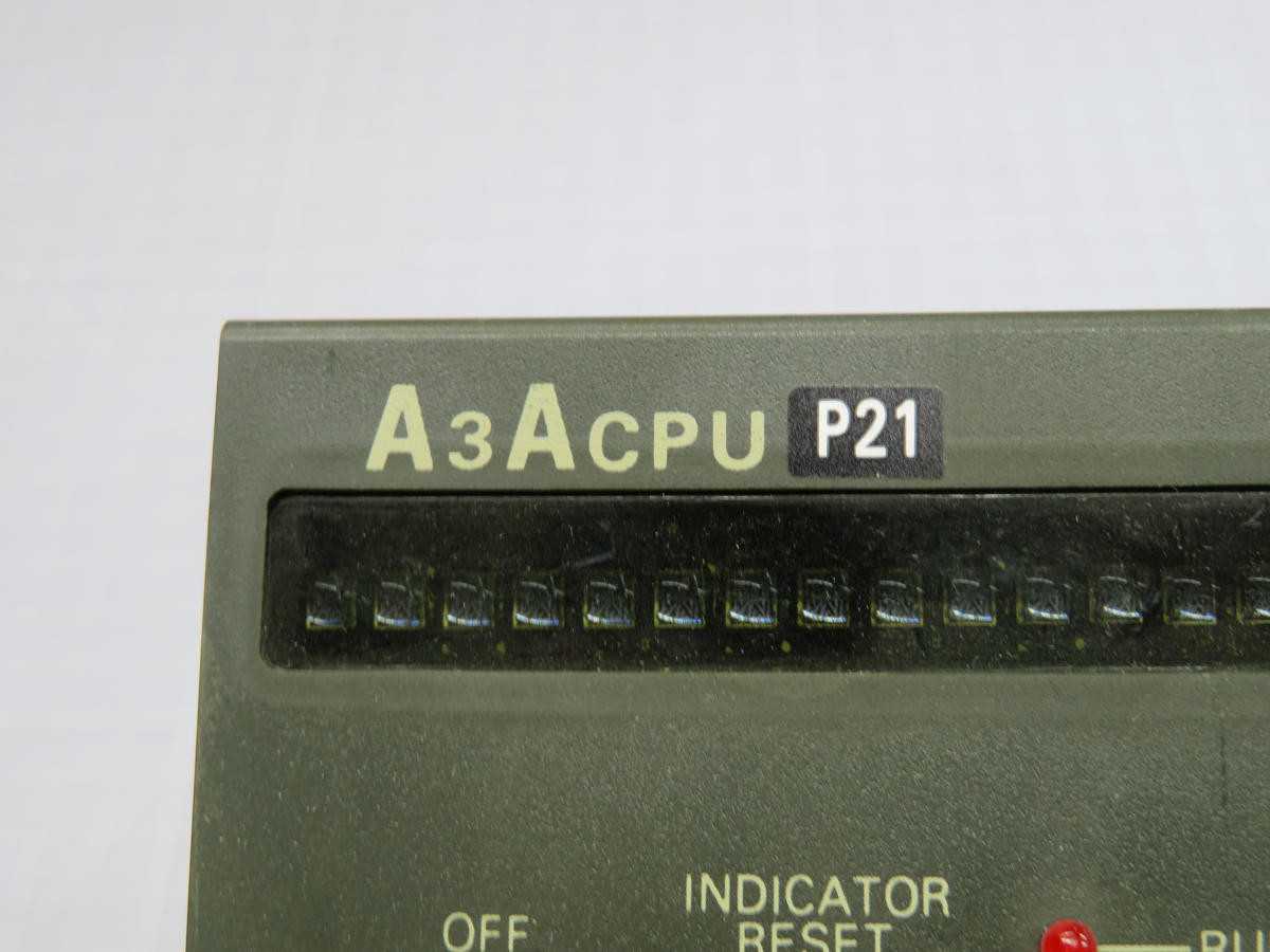 MITSUBISHI A3ACPUP21 PLC, 20K STEPS PROGRAM, 0.2 ΜS/INST SPEED, 4096 I/O, RS-232C INT - PLC MODULES