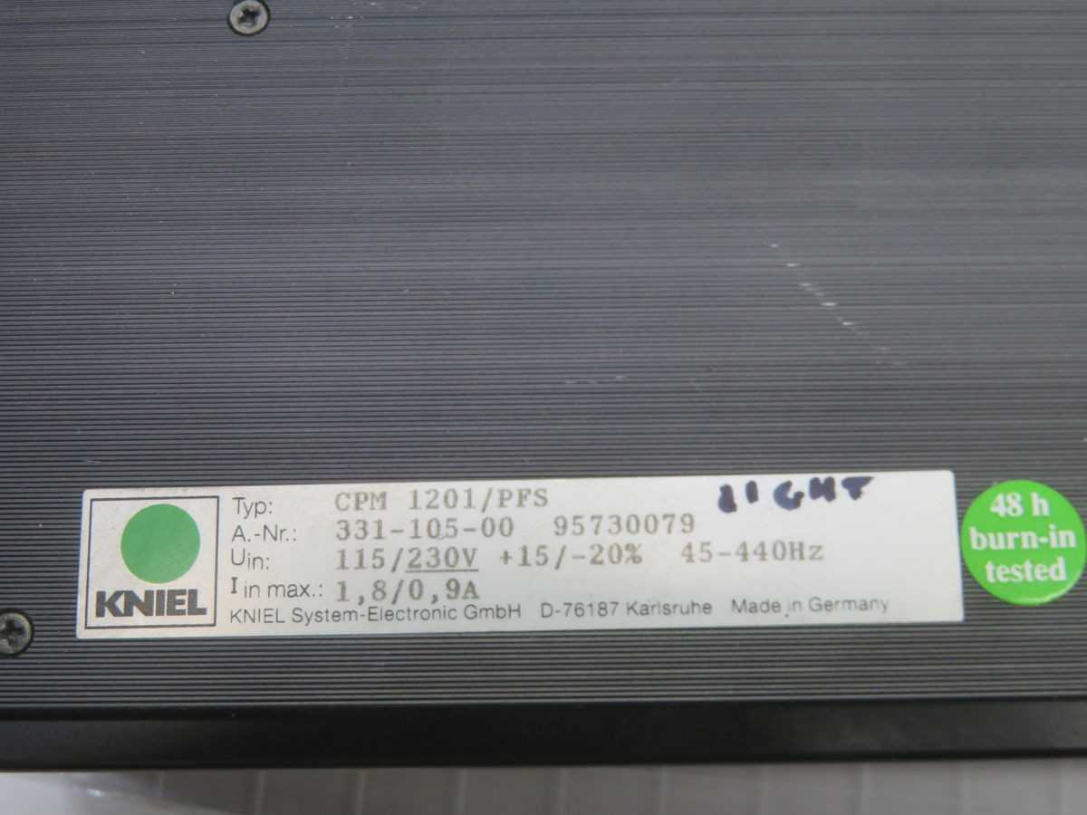 KNIEL CPM 1201/PFS 331-105-00 95730079 POWER SUPPLY T264983 - POWER SUPPLIES