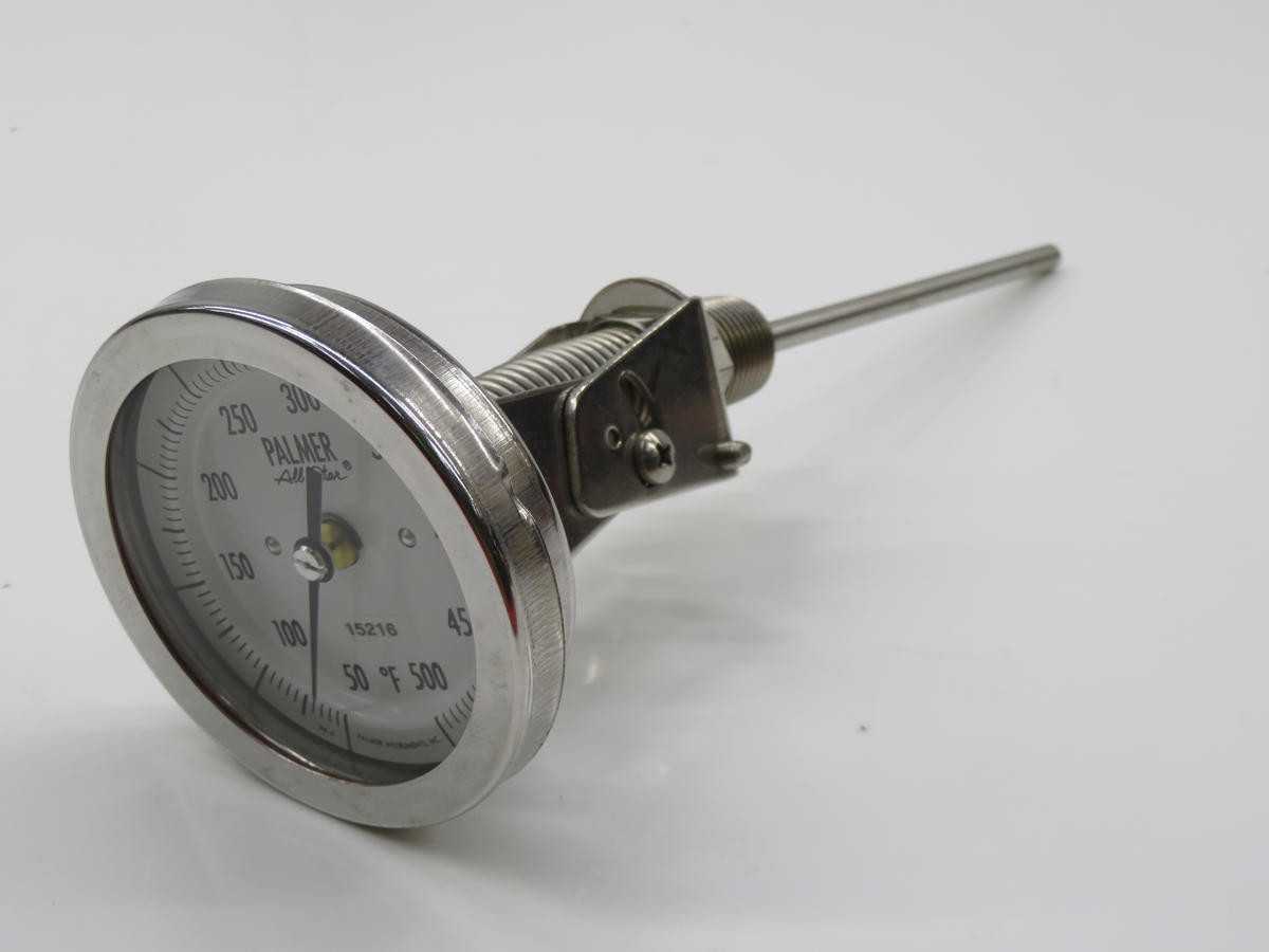 ASHCROFT 3A BIMETAL THERMOMETER, 500F TEMP MAX, 76MM DIAL, 1% ACCURACY, 1/2 NPT CONN, 304 SS CASE - THERMOMETER
