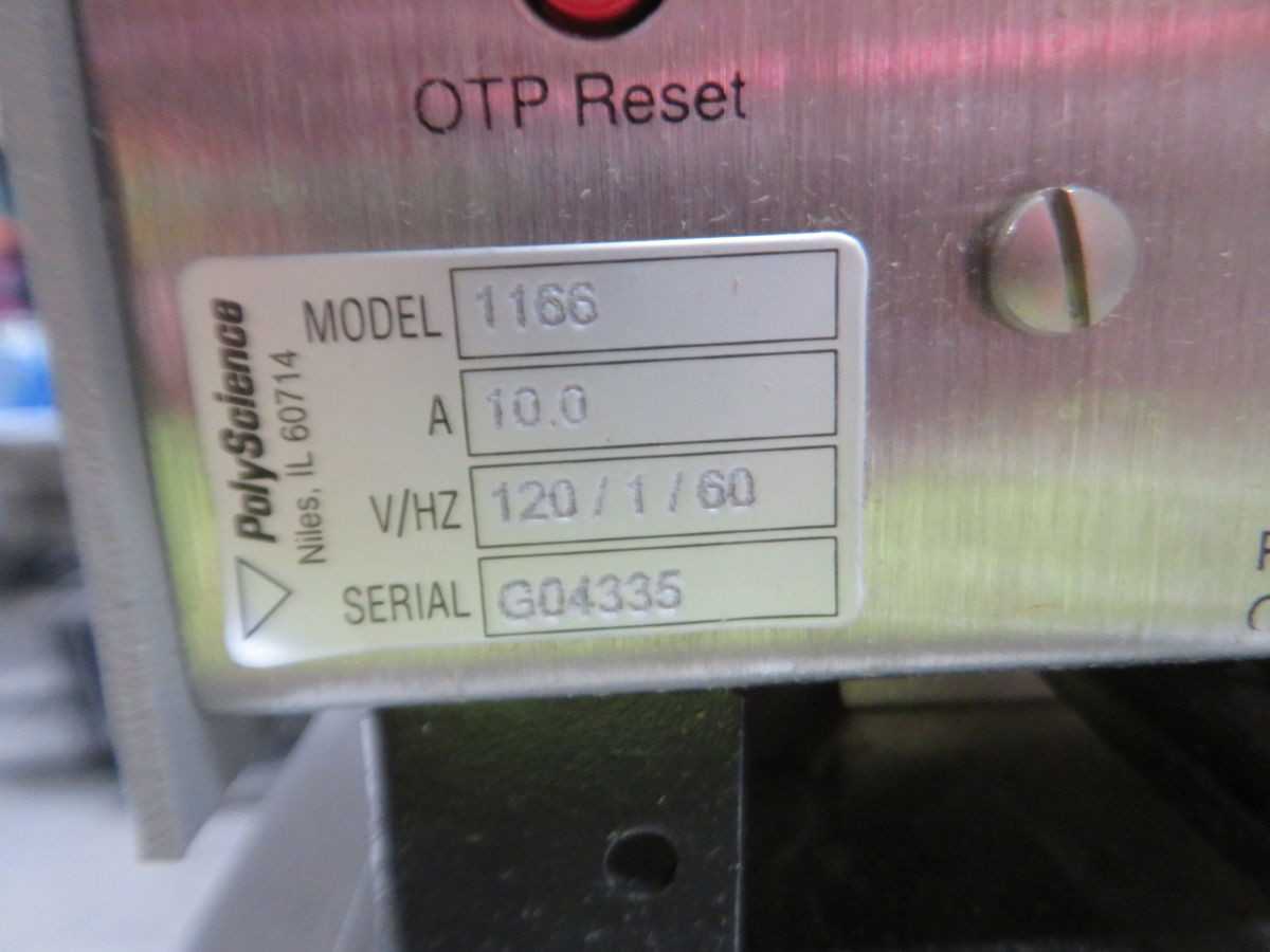 POLY SCIENCE 1166 DIGITAL HEATED REFRIGERATED RECIRCULATOR CHILLER M7241 - LAB & SCIENTIFIC