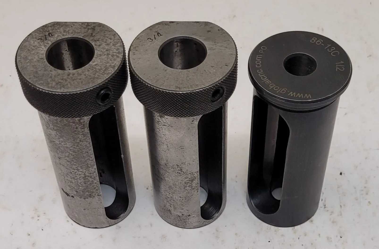 ROTARY TOOL HOLDER BUSHING SET OF 3 - VARIOUS SIZES (1 - 1/2, 2 – 3/4) - MACHINING TOOLING & PARTS