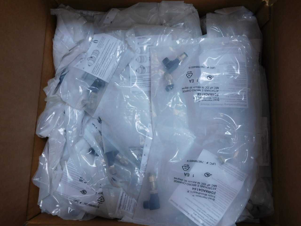 WOODHEAD F04MA04144 1200710010, M12 CONN, 4P MALE, 250V VOLTAGE, 4.0A CURRENT, IP67 RATING - PLUGS & RECEPTACLES