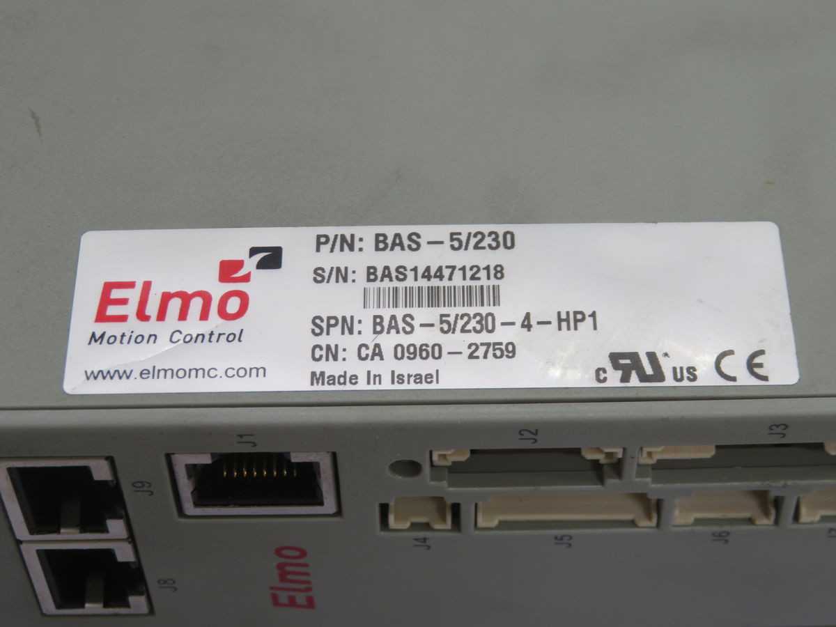 Elmo BAS-5/230 Servo Drive T262442 - High Performance Motion Control - SERVO DRIVES