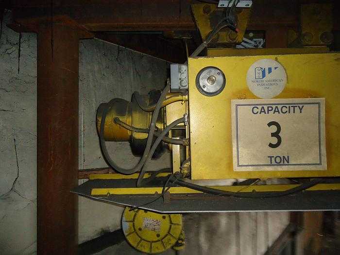 NORTH AMERICAN INDUSTRIES CRANE HOIST 3-TON HOT METAL REMOTE CONTROL - ELECTRIC HOISTS