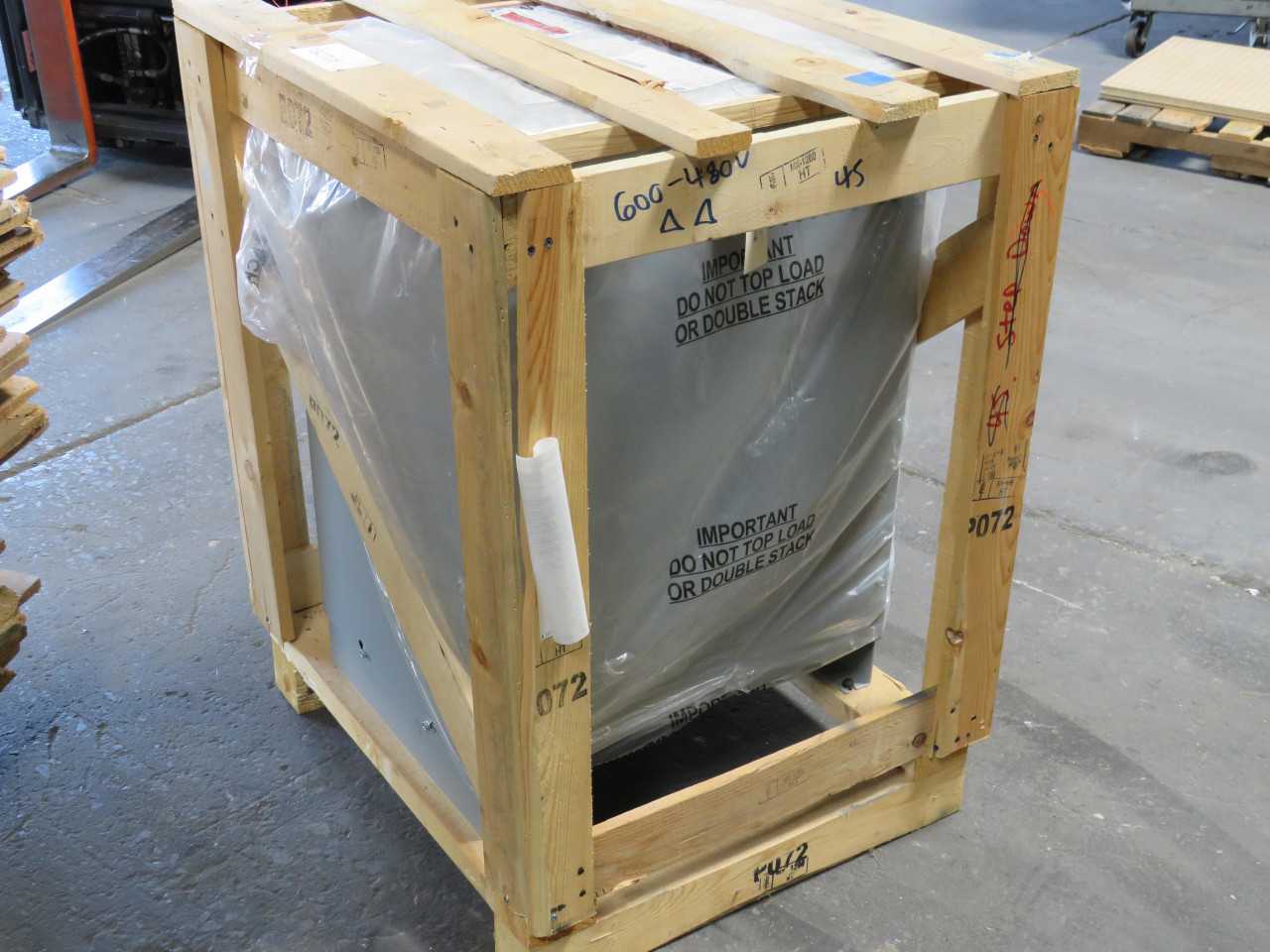 GE 9T83K3623G62 TRANSFORMER, 45 KVA, 3PH, 60HZ, 600V P, 480Y/277V S, 220C INS, 150C RISE - DRY TRANSFORMERS