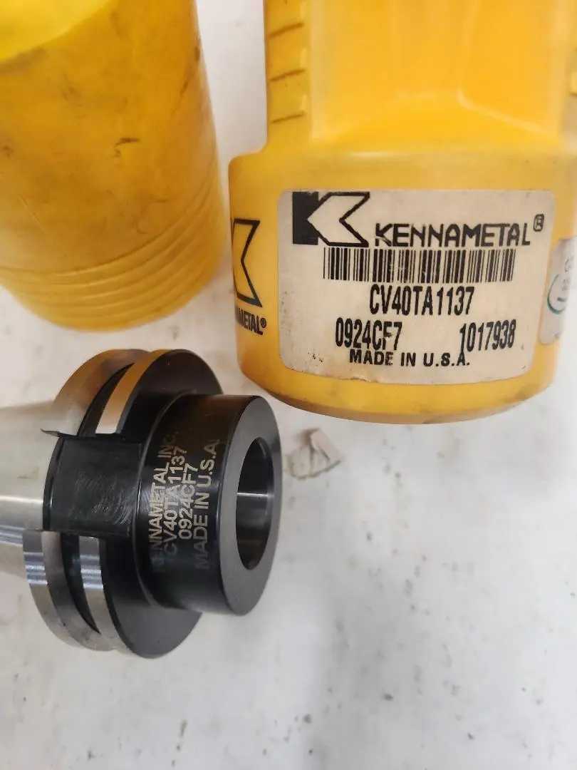 KENNAMETAL CV40TA1137 TAP CHUCK ADAPTER WHISTLE NOTCH STYLE SHORT TA CAT 40 - MACHINING TOOLING & PARTS