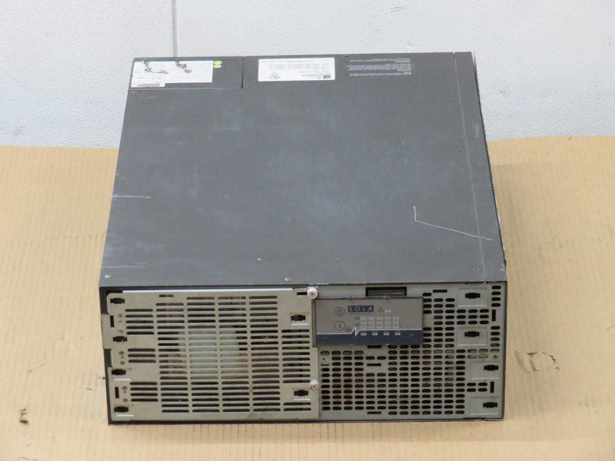 SOLA S4K4U6000 UPS, 6 KVA OUTPUT POWER, 120-208 VAC VOLTAGE, 6 OUTPUT RECEPTACLES, 5 MIN RUNTIME - POWER SUPPLIES