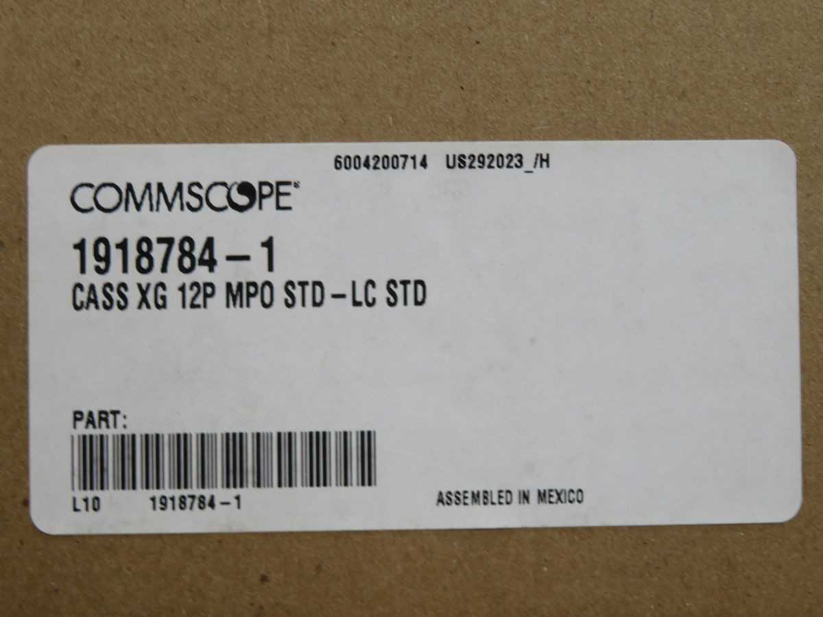 CommScope 1918784-1 24-Fiber Cassette With 12 Duplex Ports T268495 - FIBER OPTIC CABLE