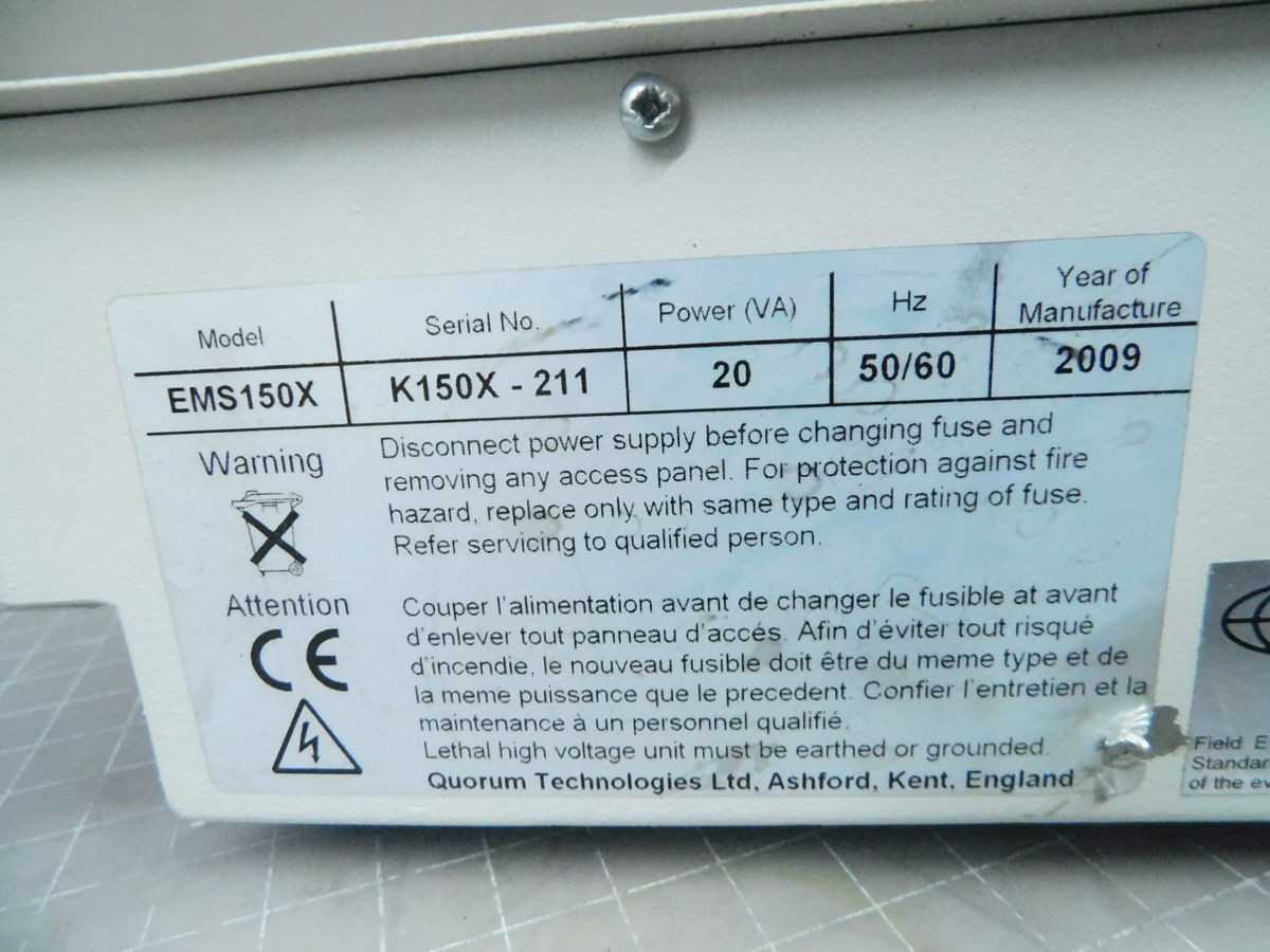 QUORUM EMS150X CONTROL M7195 - OPERATOR CONTROLS
