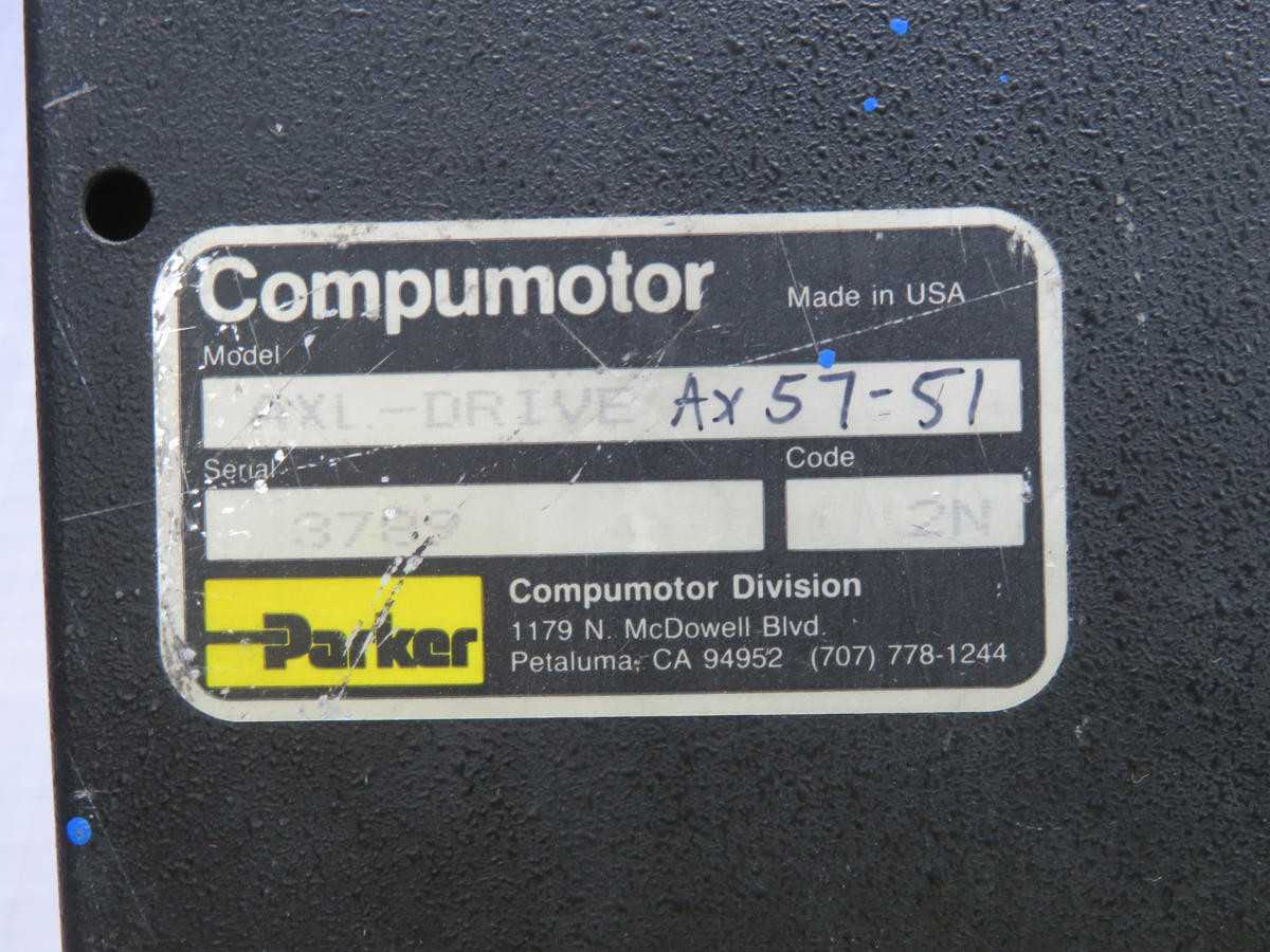 PARKER/COMPUMOTOR AX57-51 STEPPER DRIVE, 120/240V IN, 0.5-5A RMS OUT, 50000 STEPS/REV - SERVO DRIVES