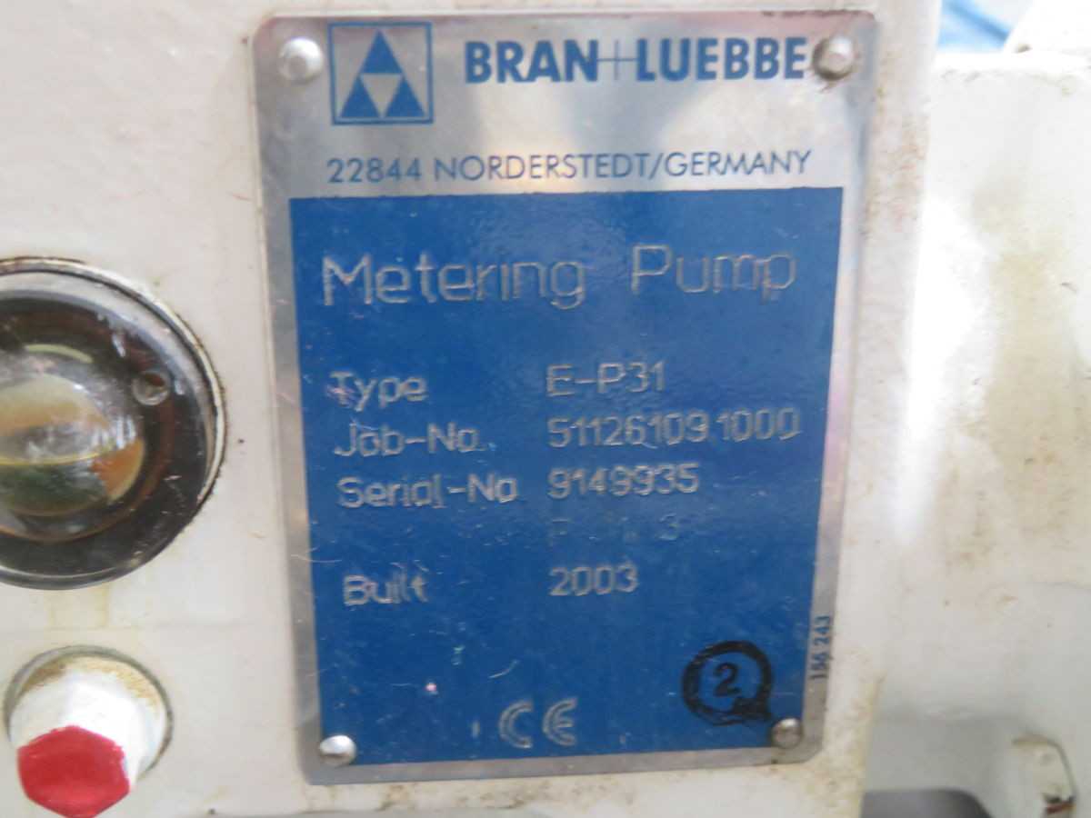 BRAN+LUEBBE E-P31 INDUSTRIAL METERING PUMP GEARBOX/DRIVE T269541 - METERING PUMP