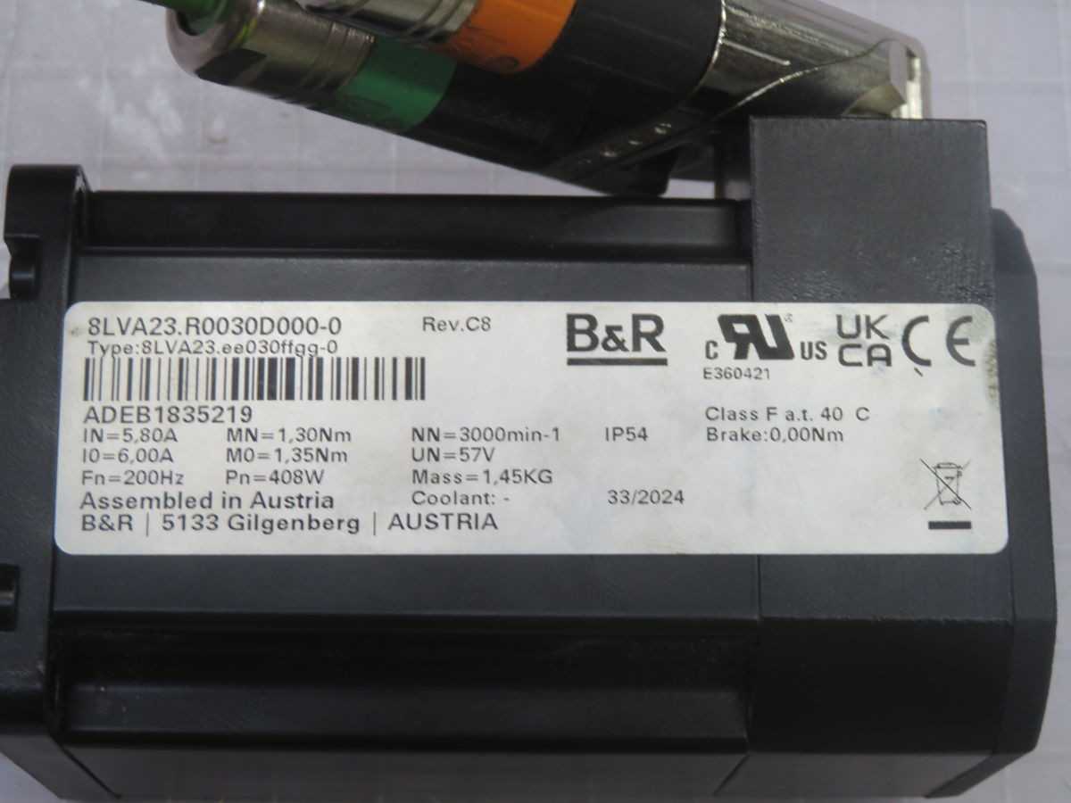 BR AUTOMATION 8LVA23.R0030D000-0 SERVO MOTOR T263660 - INDUSTRIAL PARTS