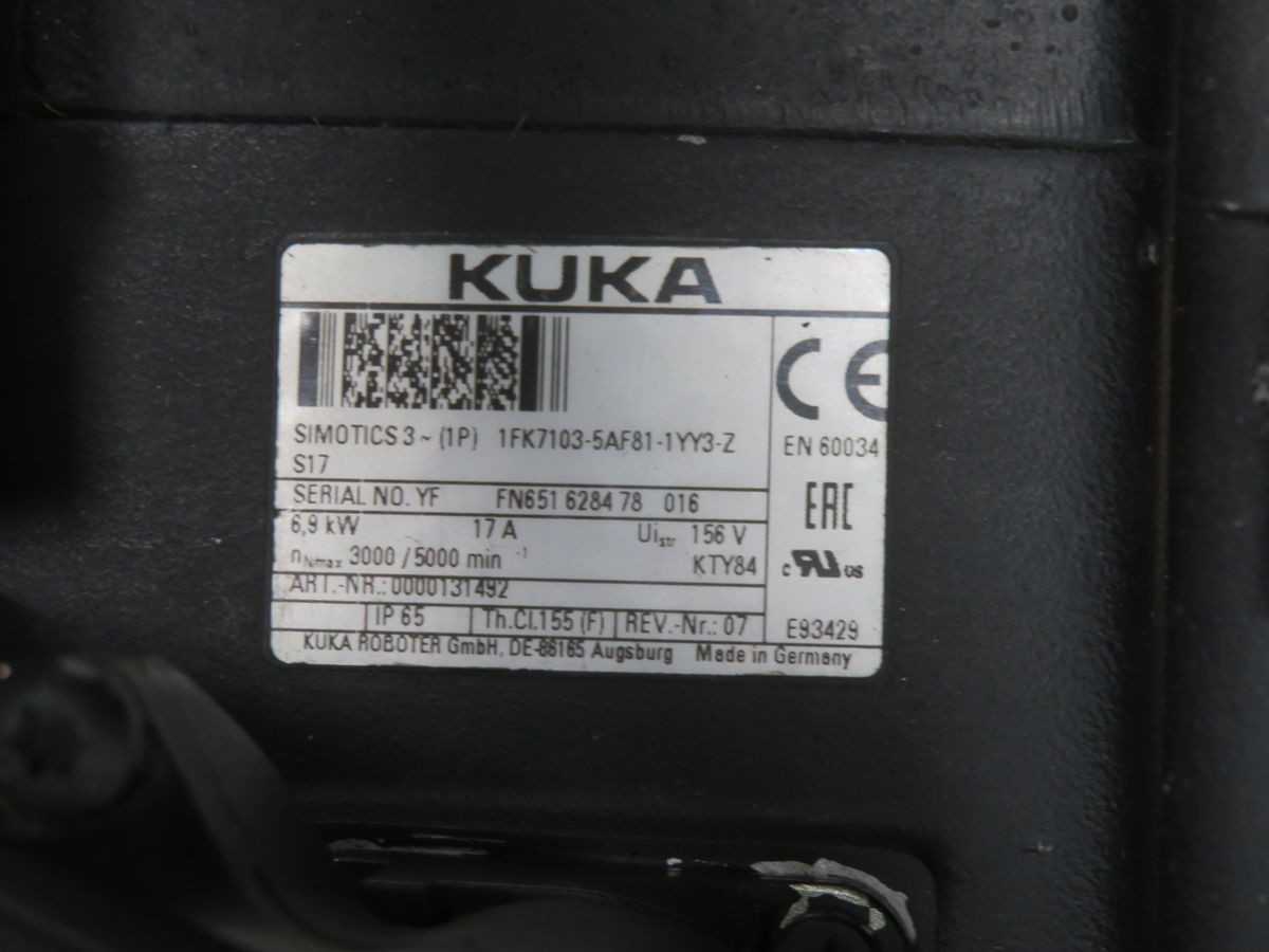 KUKA 1FK7103-5AF81-1YY3-Z S17 SERVO MOTOR T269153 - SERVO