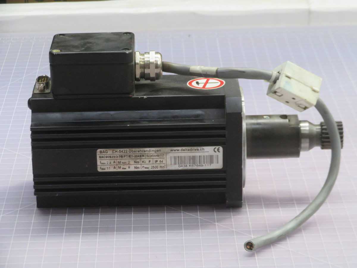 DELTADRIVE SAC90S25/3/TB/FT/EY-2048/K 52245A49/117 AC SERVO MOTOR T263849 - SERVO