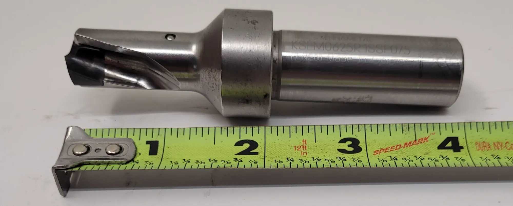 KENNAMETAL KSEM INDEXABLE DRILL, COOLANT THRU, 5/8" CUT DIA, 3/4" SHANK, 2 FLUTES, 4" OAL - MACHINING TOOLING & PARTS