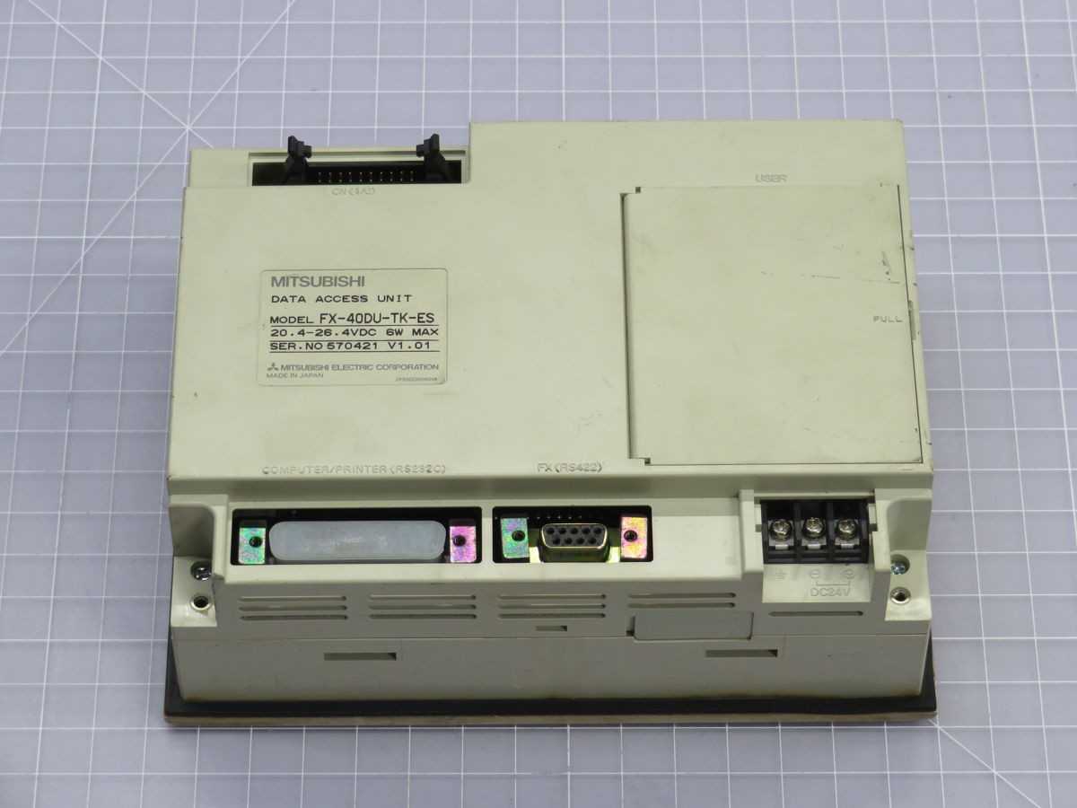 Mitsubishi FX-40DU-TK-ES Controls PLCs, 20.4-26.4VDC Input, 6W Power, RS-422 Port - PLC MODULES