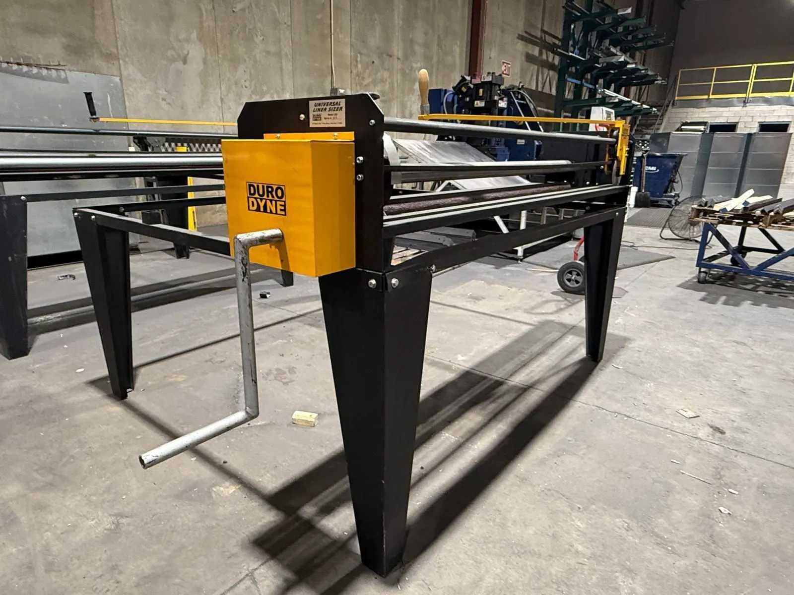 DURO DYNE LSU LINER SIZER, MANUAL, 60" W X 40" D ROLL CAPACITY, 0.5"-2" THK LINER - PROCESS EQUIPMENT