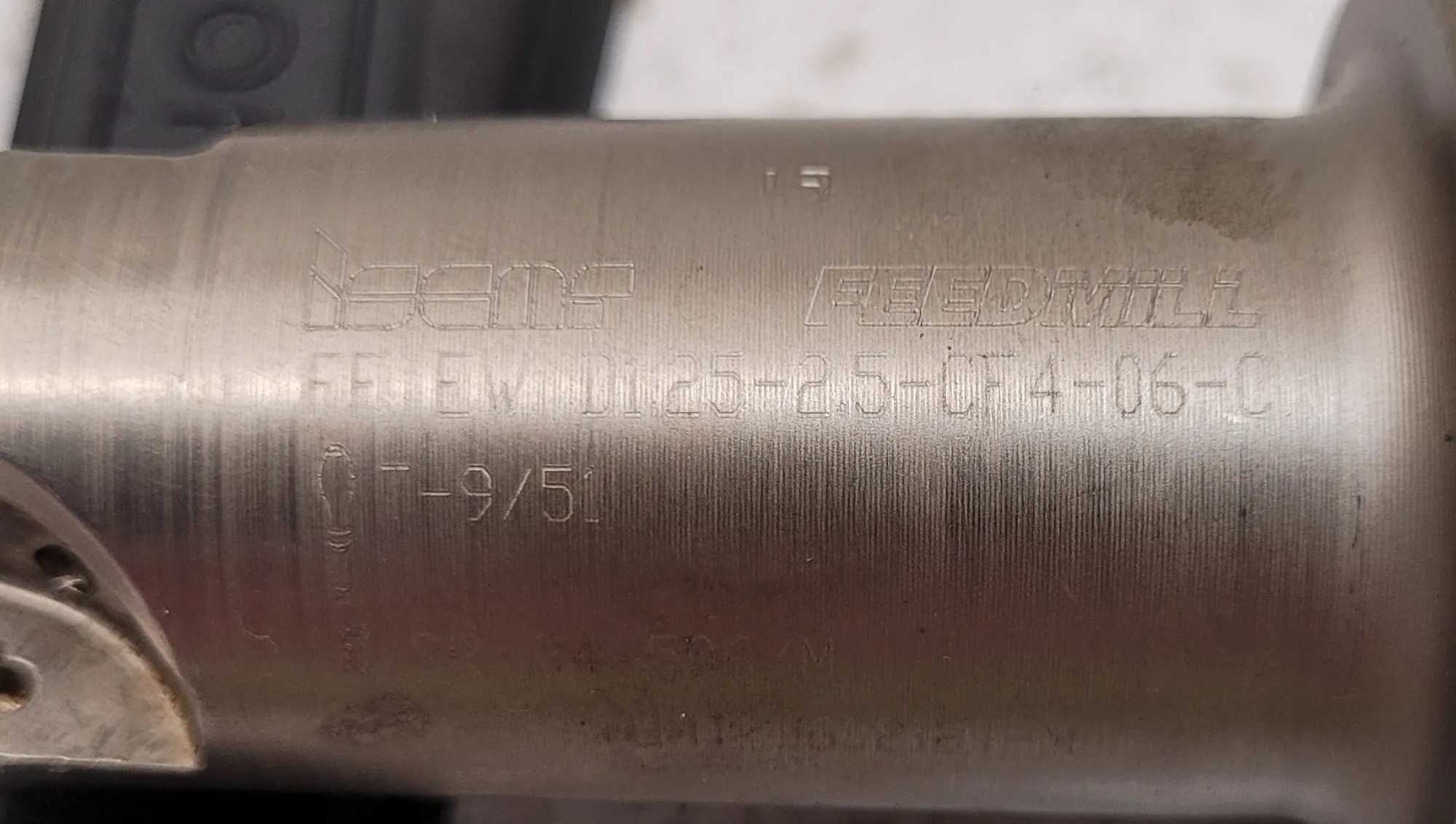ISCAR Feedmill Ff Ew D1.25-2.5-CF 4-06C, 3 Flutes, OAL 4.5", Shank L 1.5", Shank D 1" - MACHINING ACCESSORIES & TOOLING