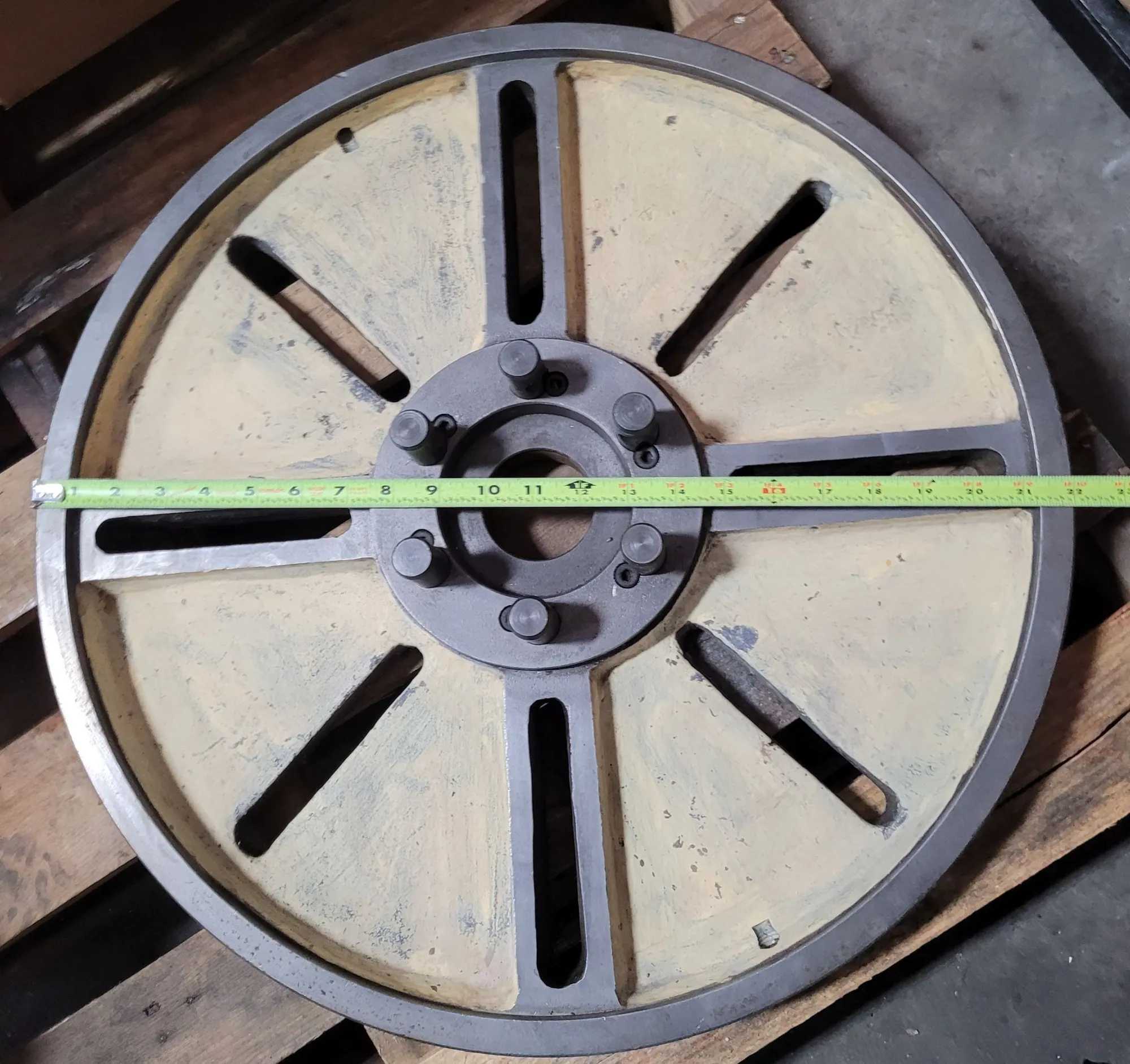 D1-6 LATHE FACE PLATE – 22” OVERALL DIAMETER, 2-1/2” THROUGH HOLE, D1-6 MOUNT, 6 PINS - MACHINING TOOLING & PARTS