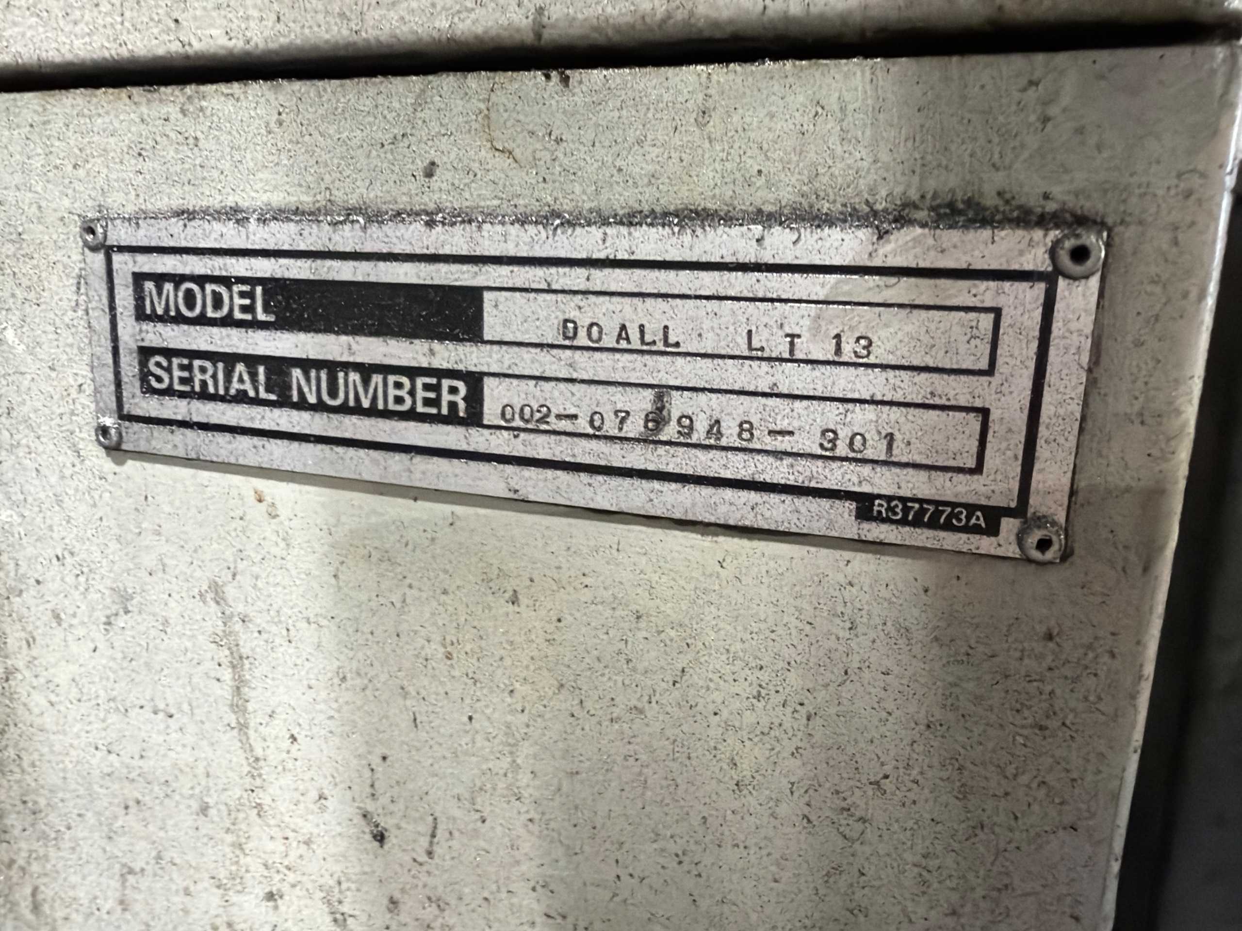 Doall LT13 Engine Lathe, 13in Swing, 5HP, Up to 2500 RPM, D1-6 Spindle, MT3 Tailstock - MANUAL LATHES