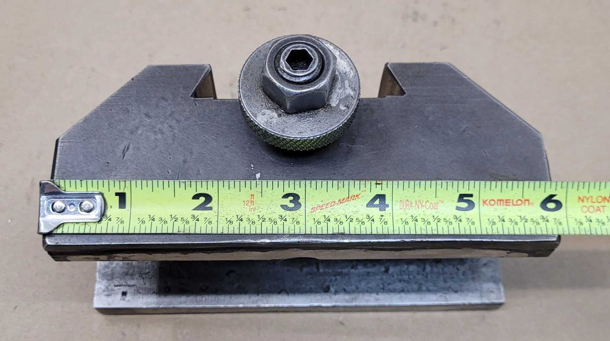 LATHE TOOL POST HOLDER 3-1/4” H X 6” L X 2-3/8” W, WEDGE 2-3/4”, CAPACITY 2-1/8” - MACHINING TOOLING & PARTS