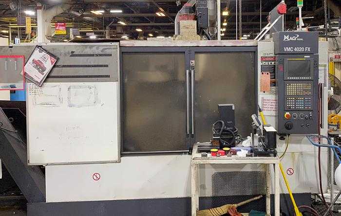 2009 Fadal 4020FX CNC VMC, 15 HP, 4TH Axis, 21-Station ATC, 40"X20" Table, 3300 lbs Capacity - ARTICULATED ROBOTS