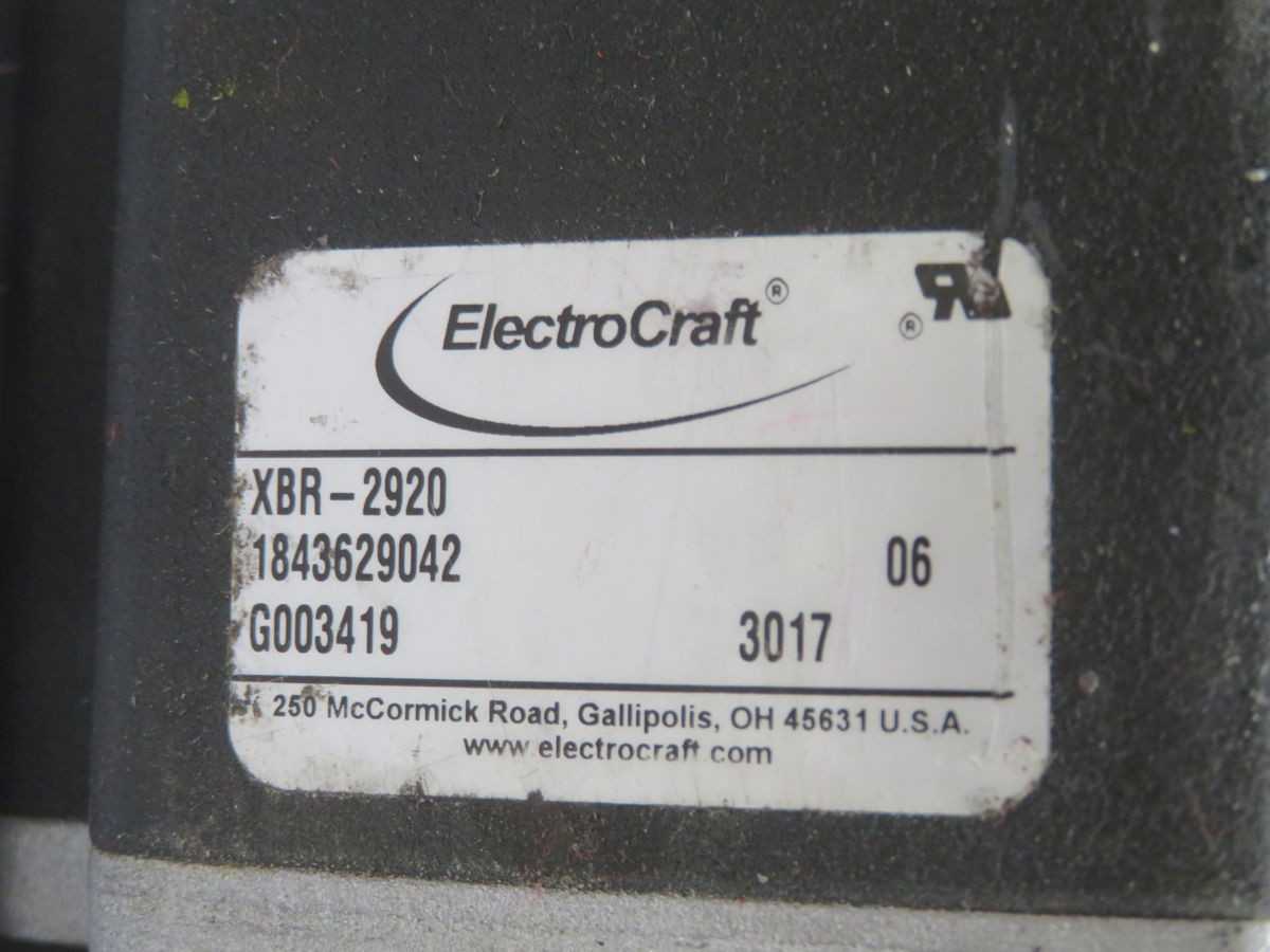 Electrocraft 1843629042 XBR-2920 Servo Motor, 0.75 kW Power, 2.37 Nm Torque, 4.5 kg Weight - SERVO