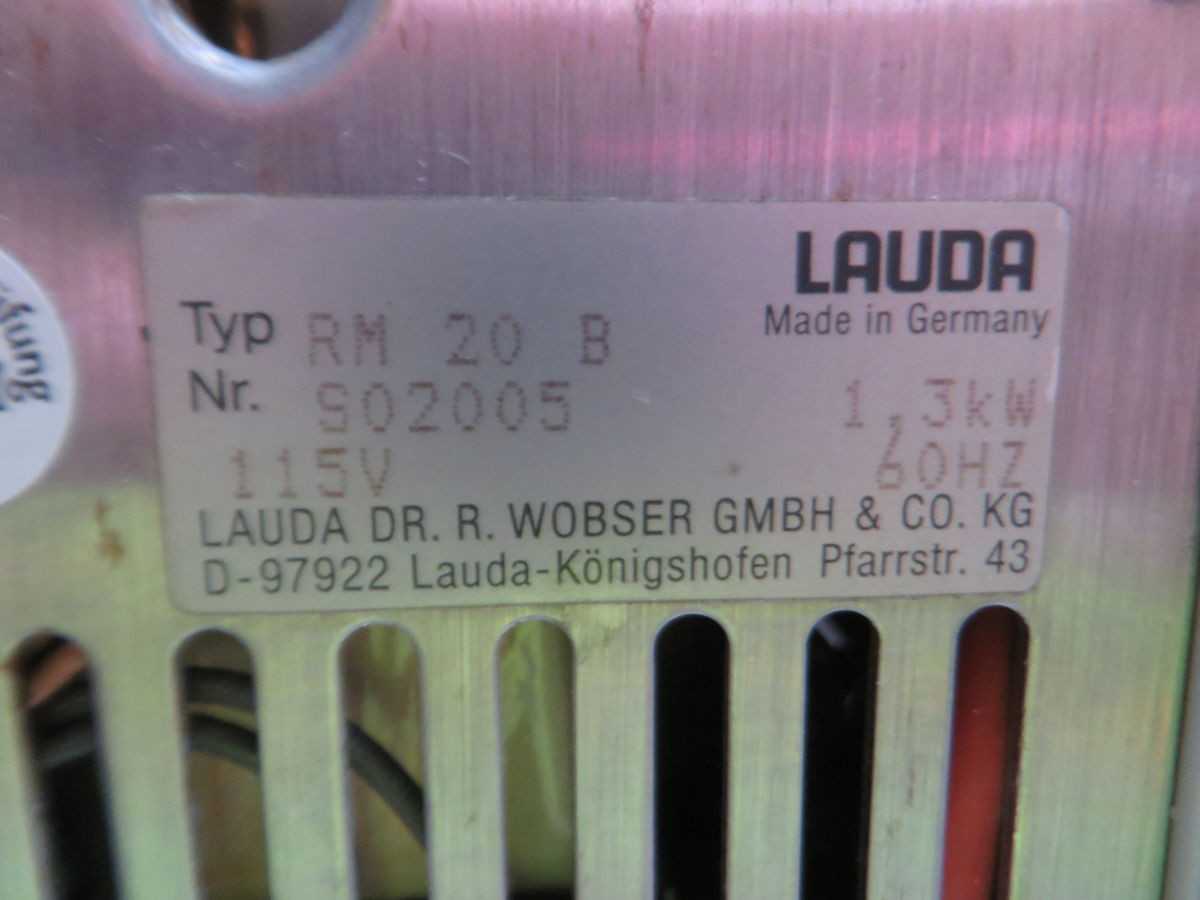 LAUDA RM20B RECIRCULATING WATER BATH - LAB & SCIENTIFIC
